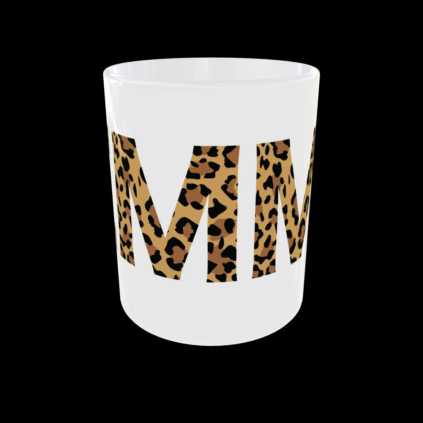 Personalised Name Mug Leopard Animal Print Design