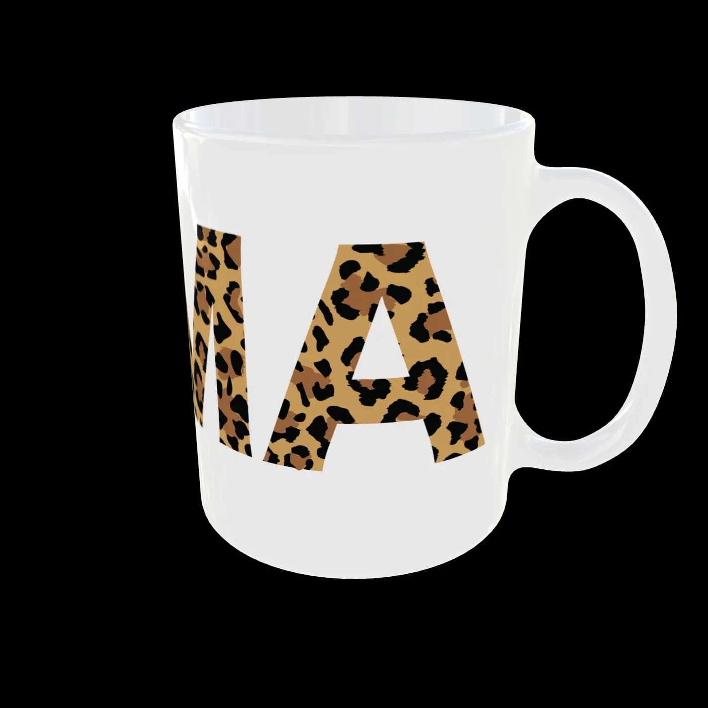 Personalised Name Mug Leopard Animal Print Design