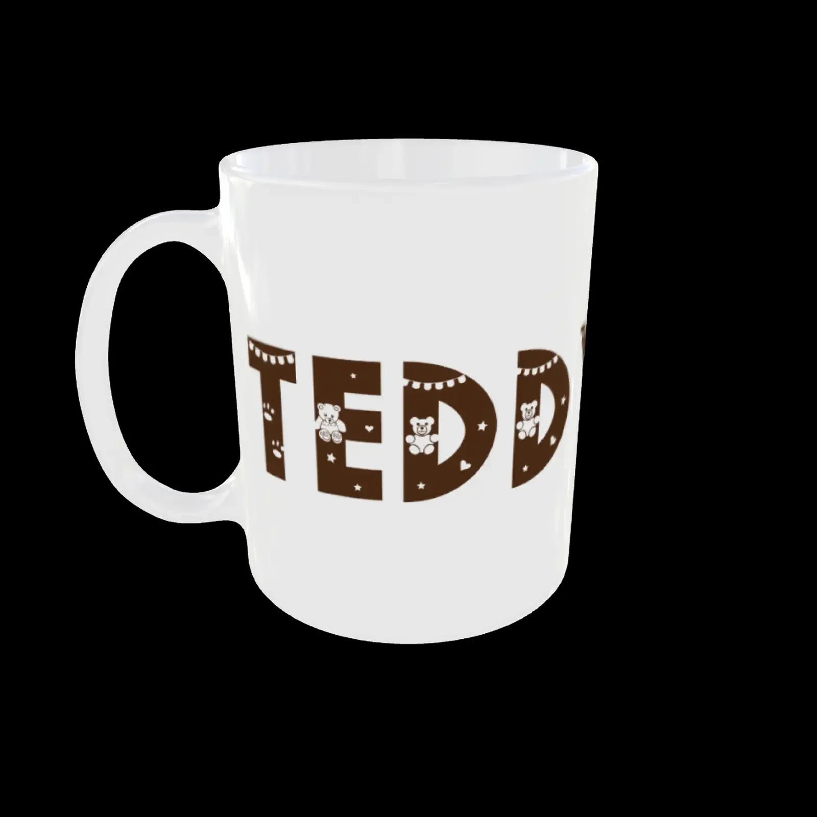 Personalised Name Mug Teddy Bear Design Kids Custom