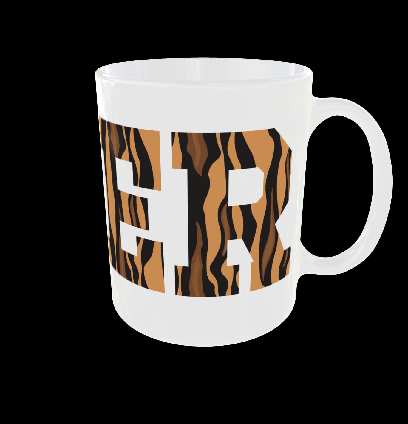 Personalised Name Mug Tiger Skin Animal Print Design Custom