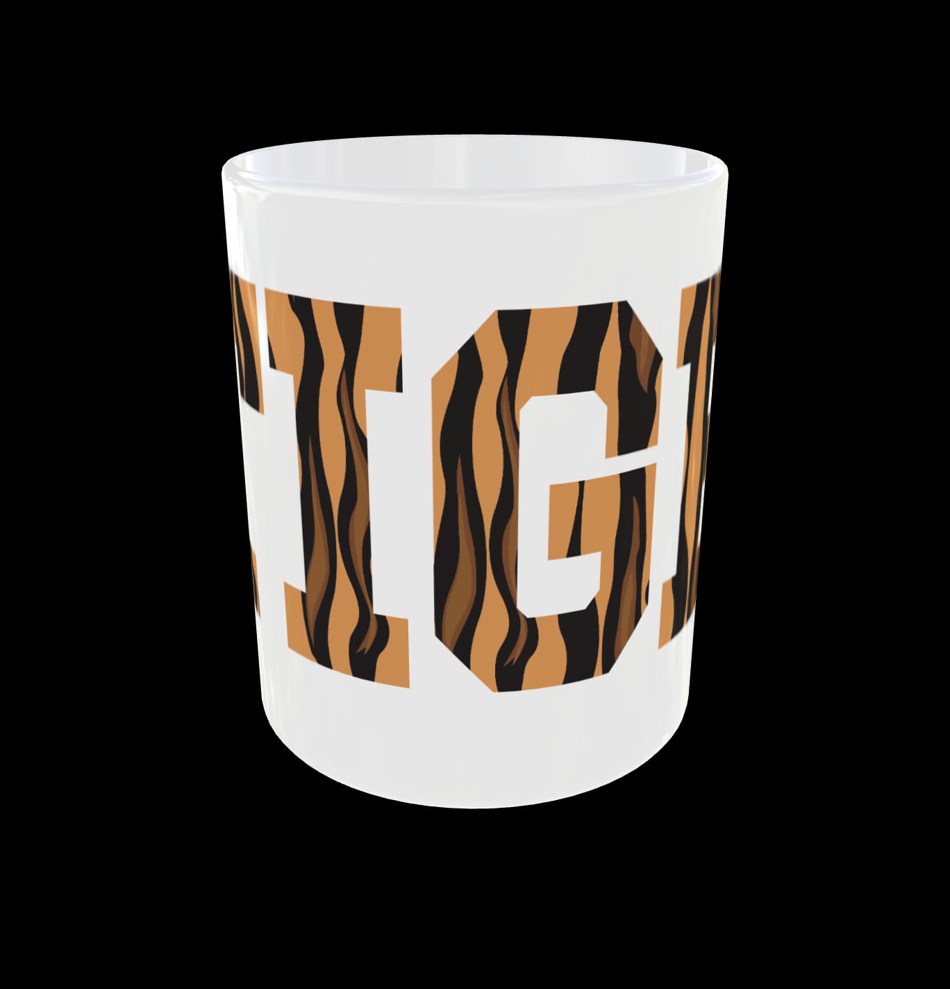 Personalised Name Mug Tiger Skin Animal Print Design Custom