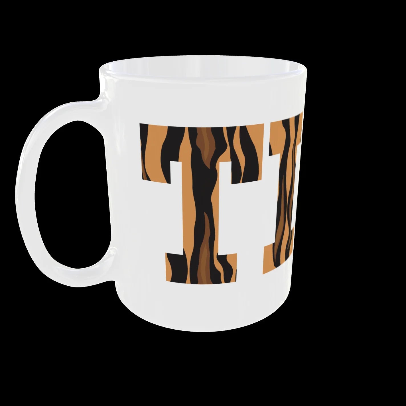 Personalised Name Mug Tiger Skin Animal Print Design Custom