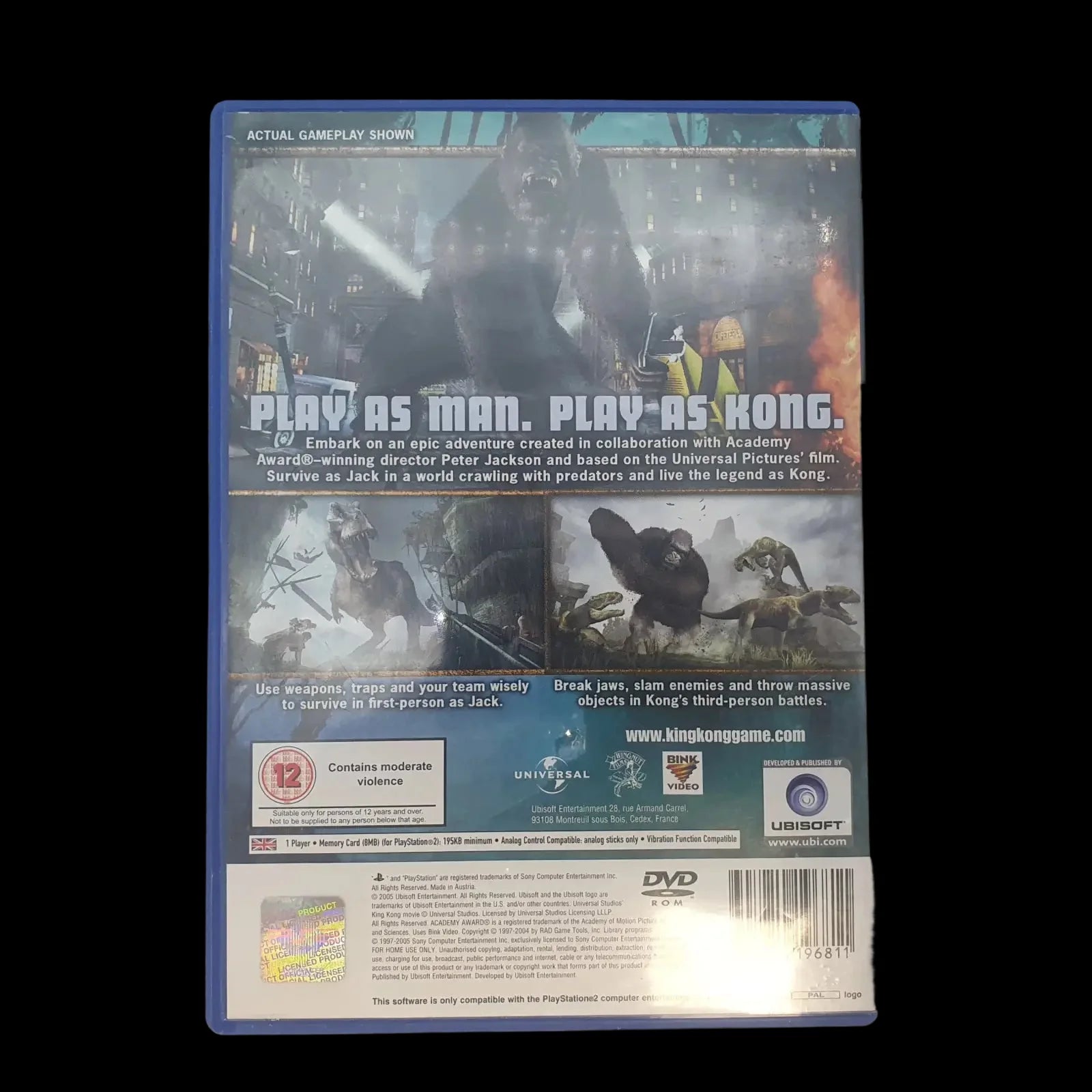 Peter Jacksons King Kong Sony Playstation 2 Ps2 Ubisoft