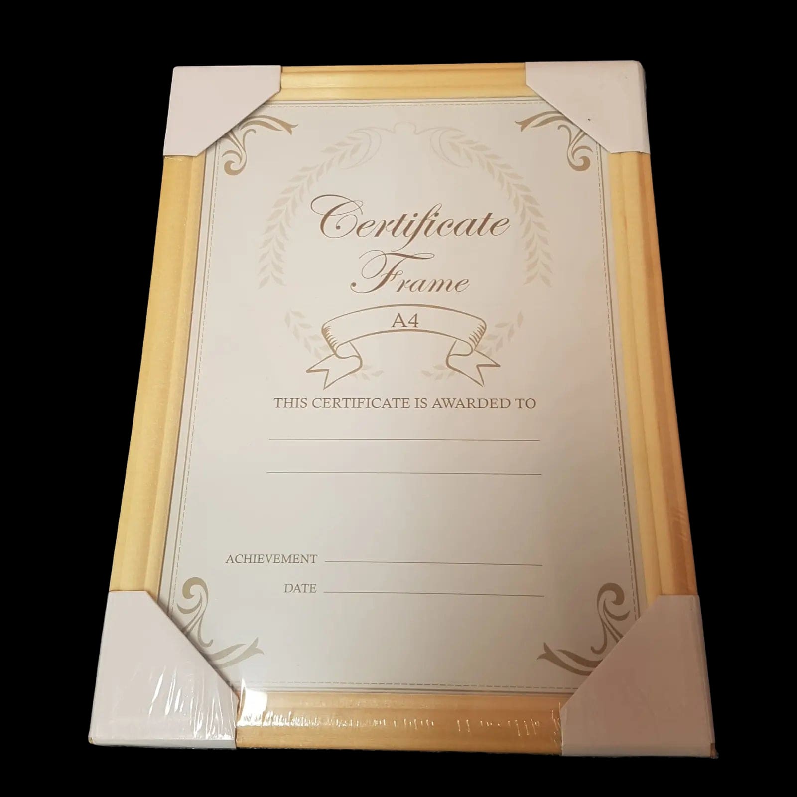Pine Effect A4 Certificate Frames Set Of 2 - New - Picture