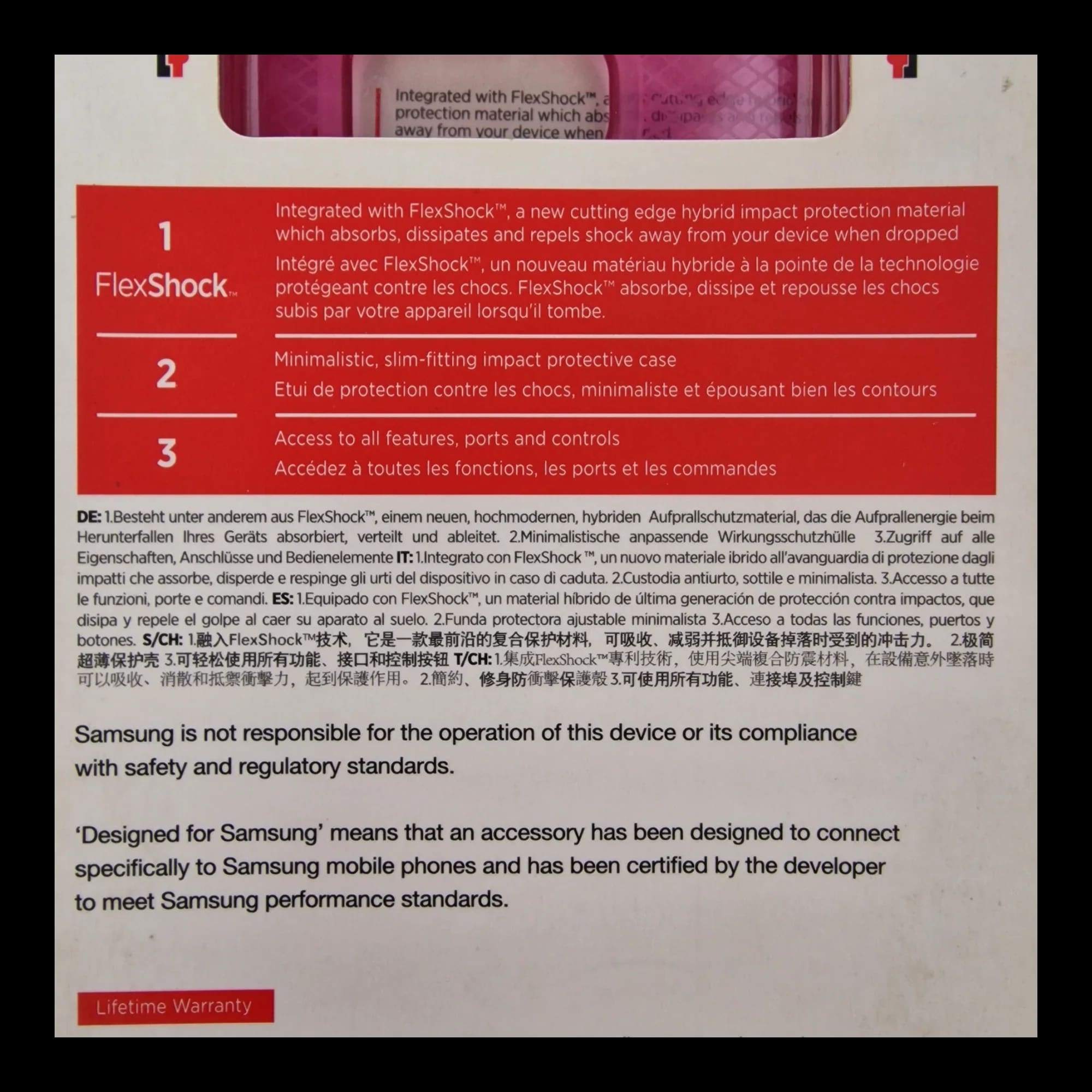 Pink Tech21 Evo Check Phone Case For Samsung Galaxy S6 - 6