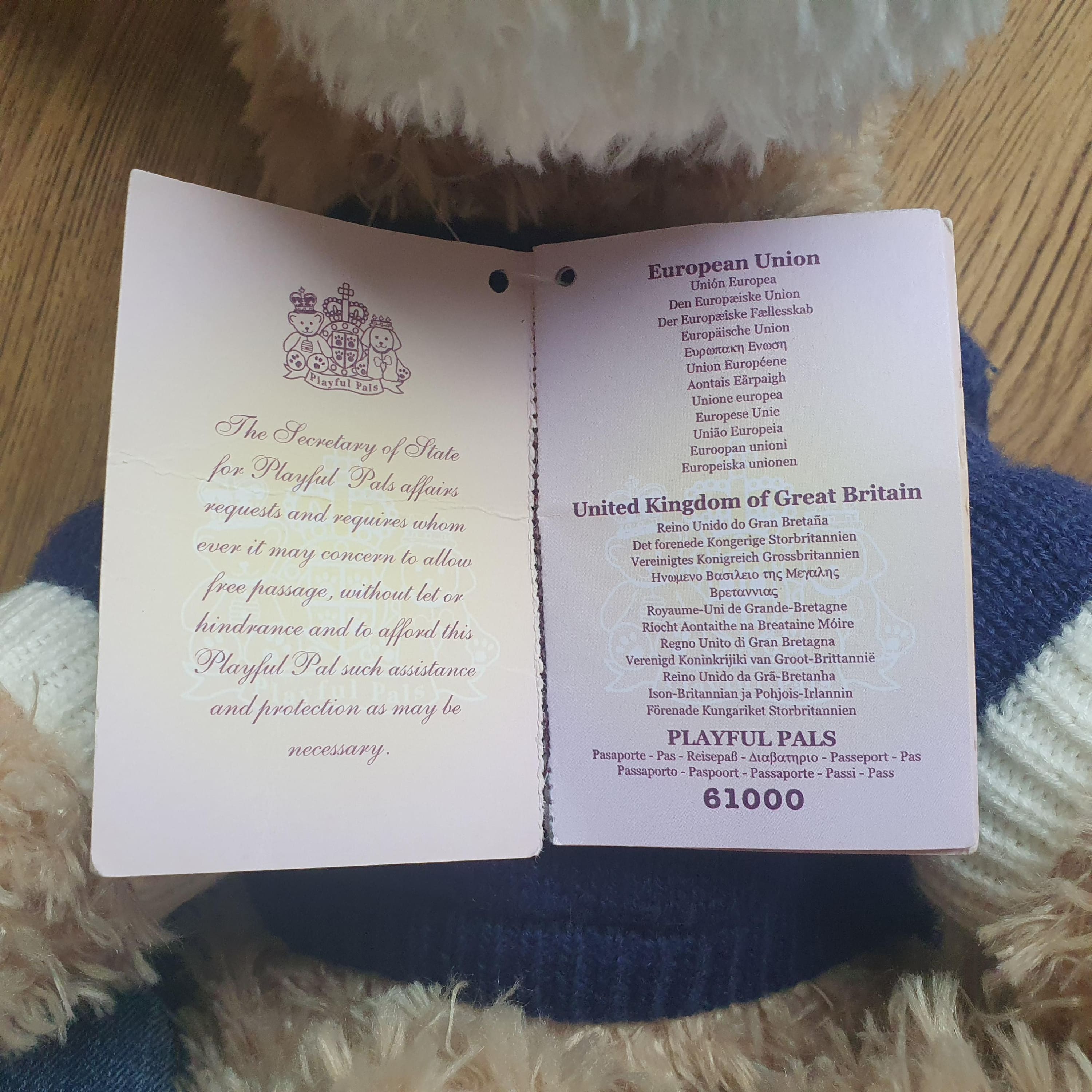 Playful Pals Hug Me Puppy Dog Plush Soft Toy With Uk