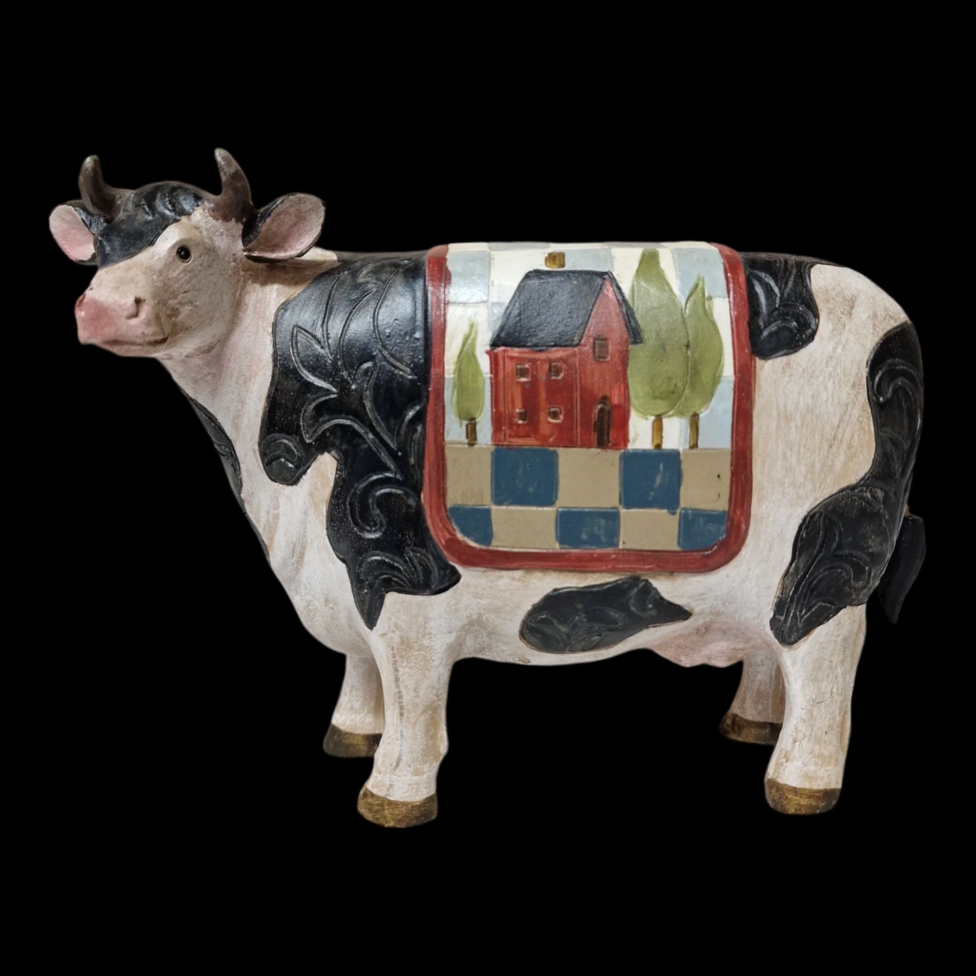 Polyresin Cow Ornament - Unbranded - 1 - 2711