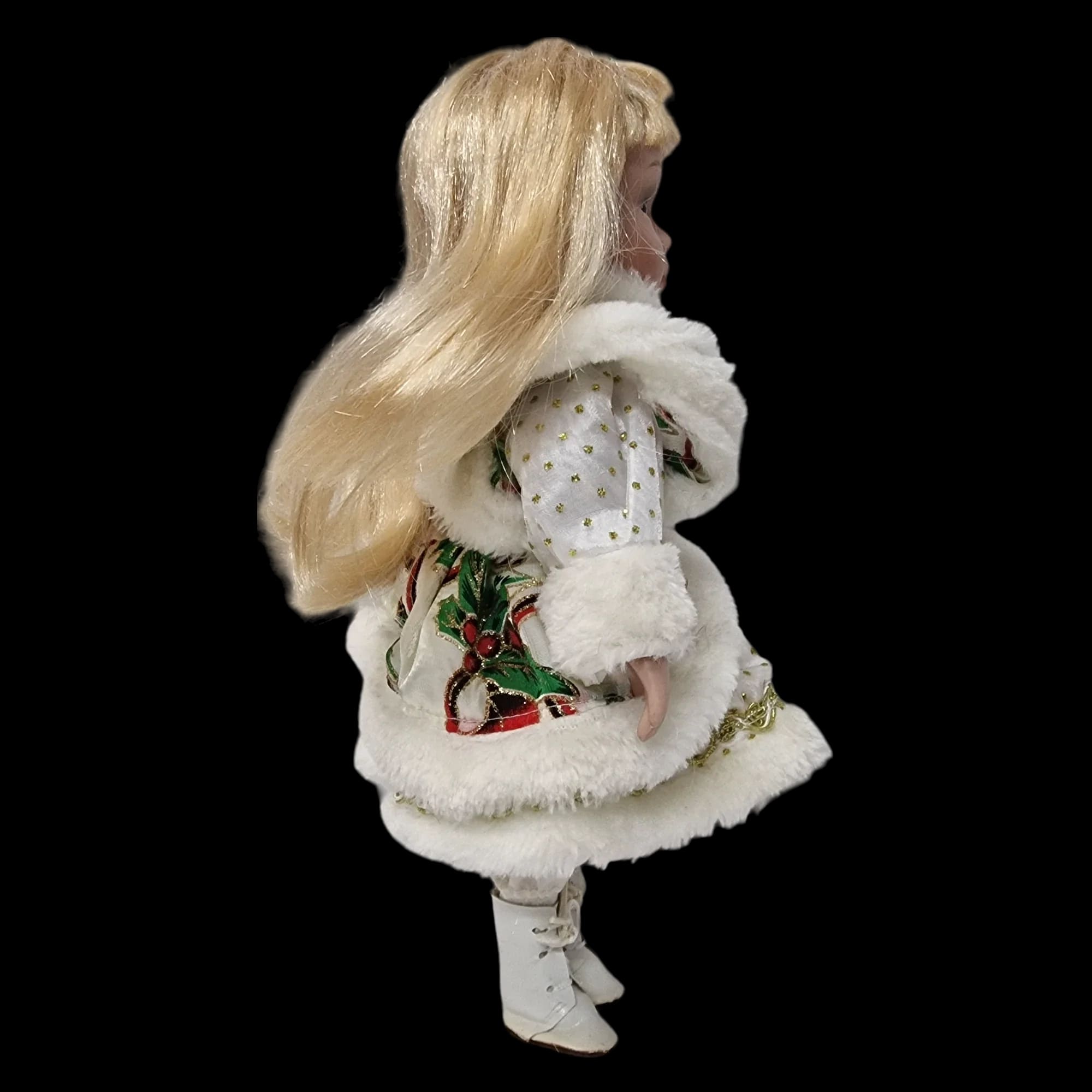 Porcelain Doll Female Christmas Dress Removeable Clothes