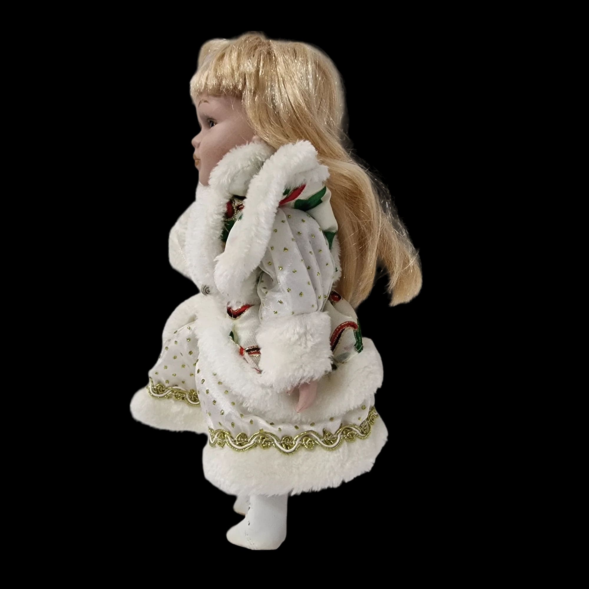 Porcelain Doll Female Christmas Dress Removeable Clothes