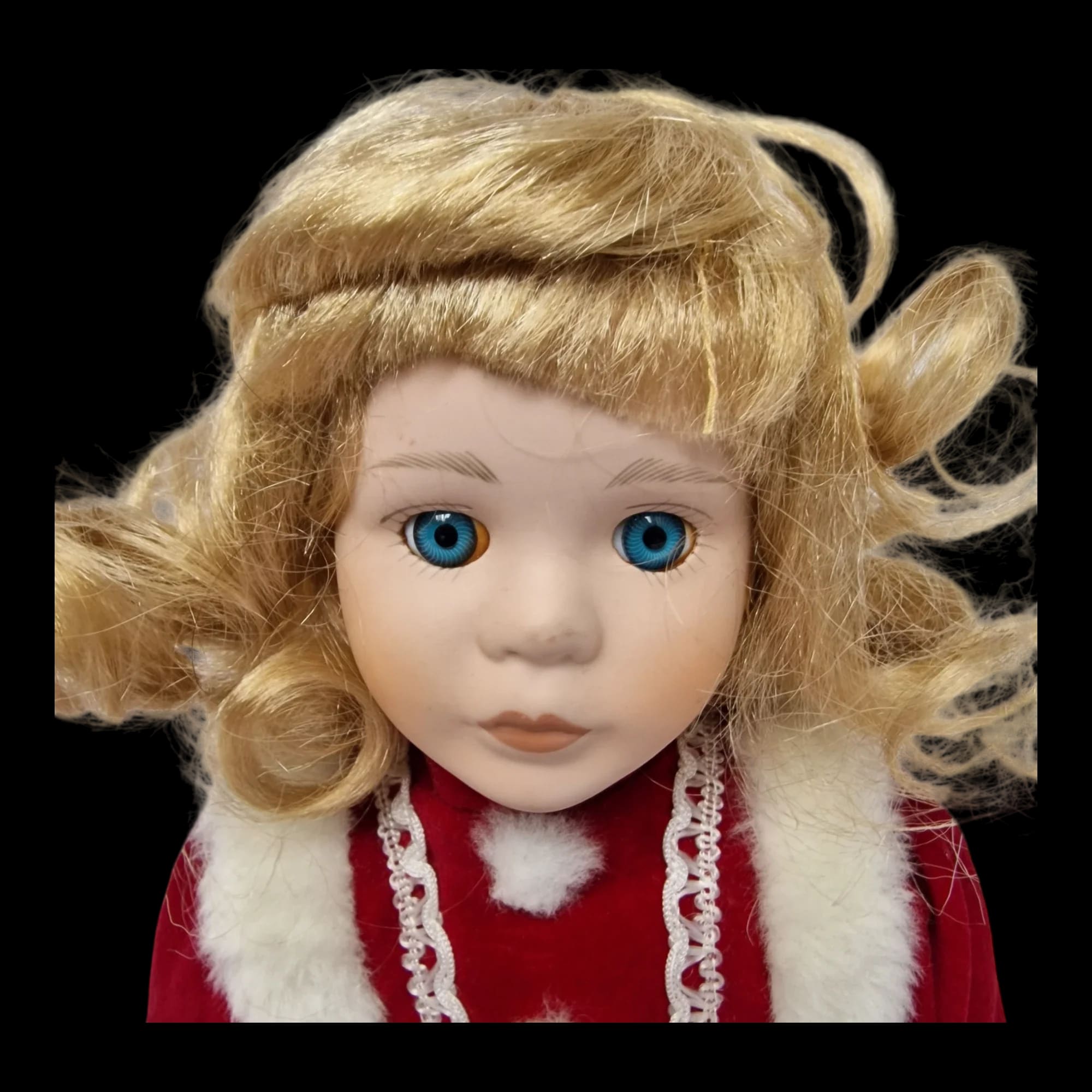 Porcelain Doll Female Christmas Outfit Display Stand