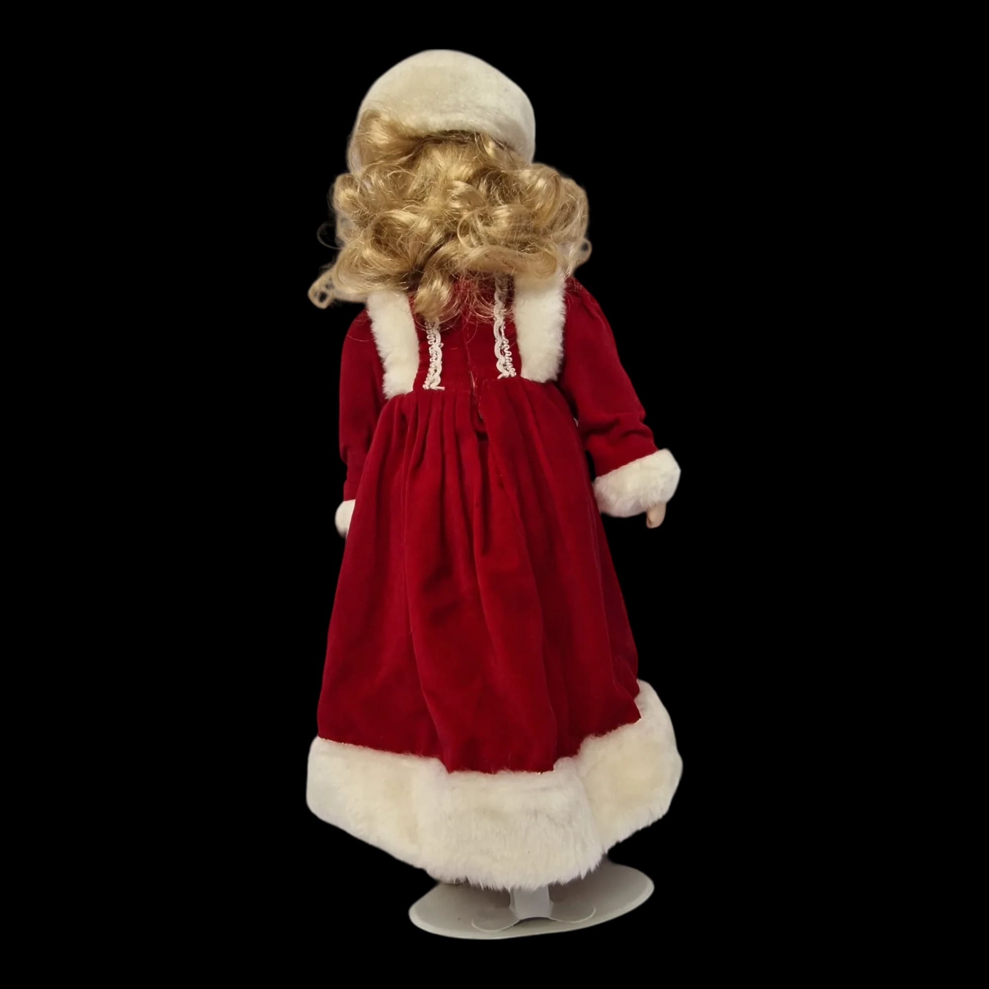 Porcelain Doll Female Christmas Outfit Display Stand