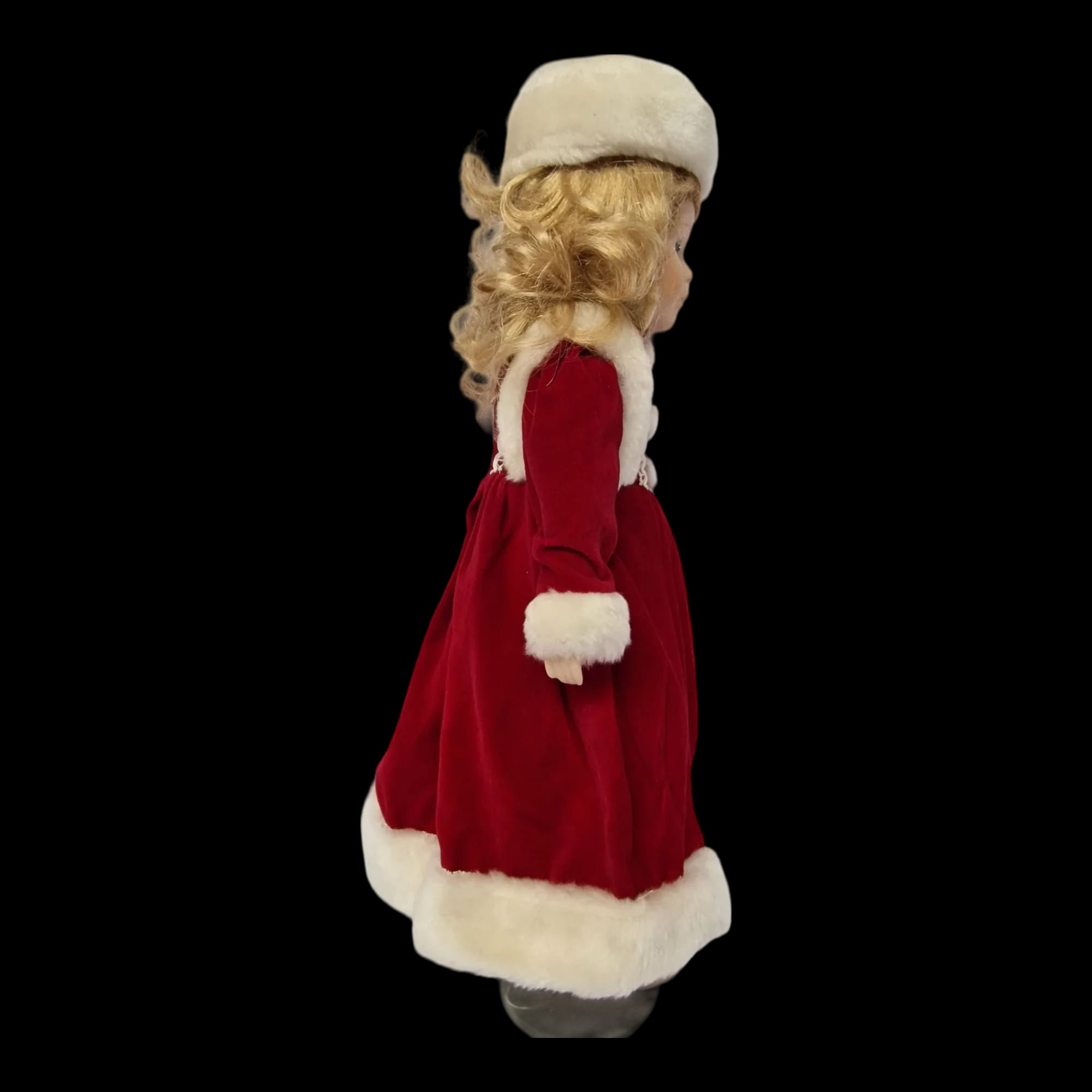 Porcelain Doll Female Christmas Outfit Display Stand