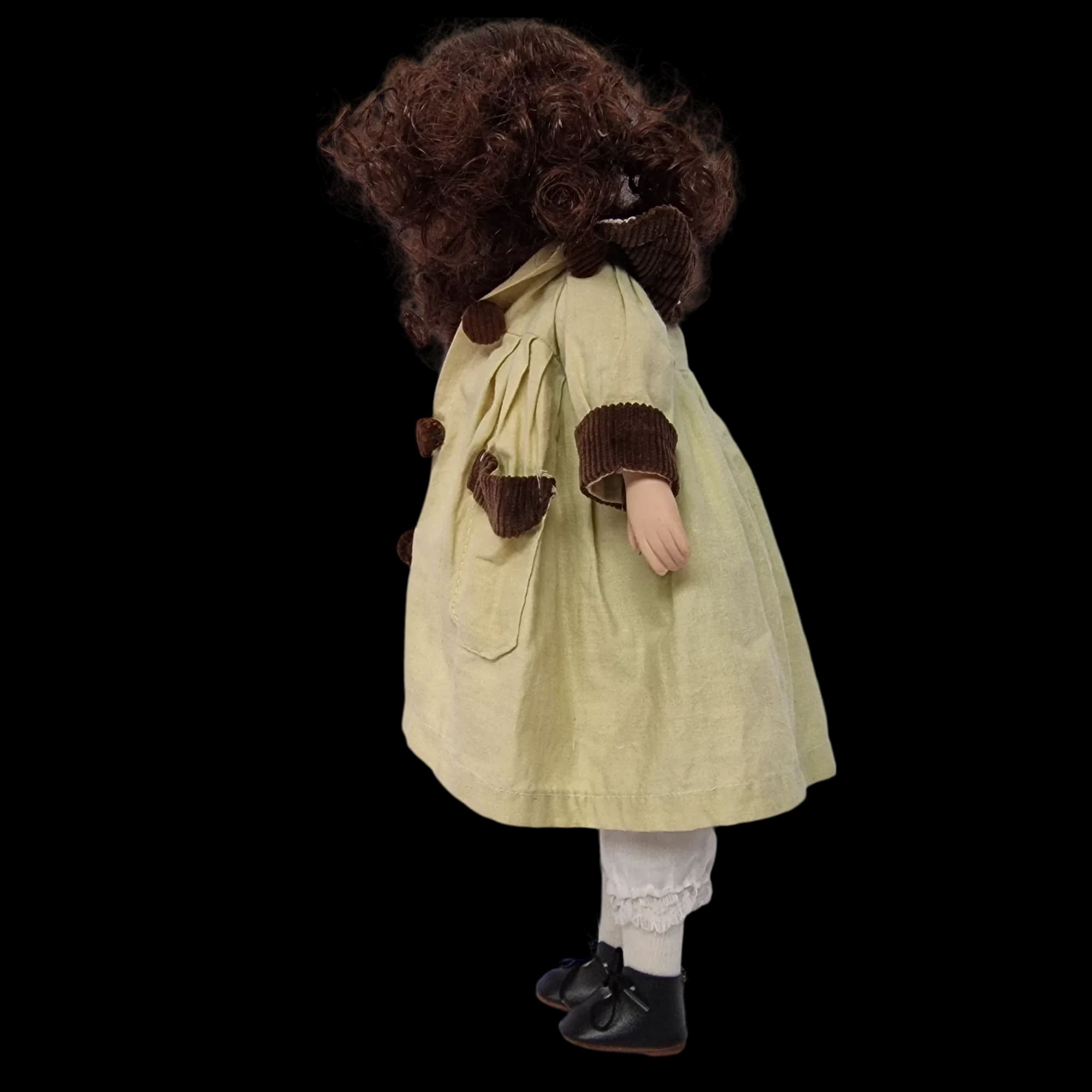 Porcelain Doll Female White Dress And Coat Removeable