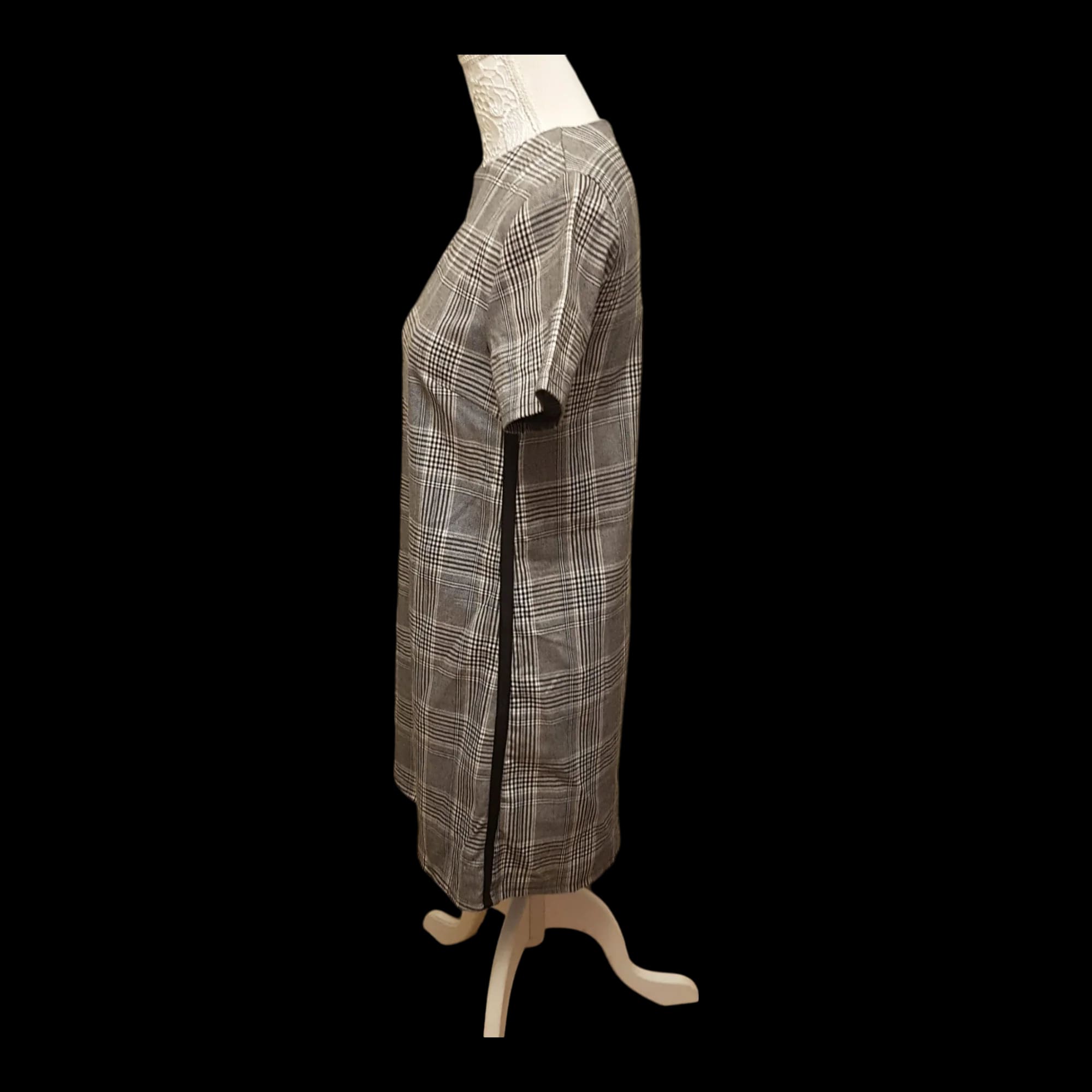 Primark Grey Checked Shift Dress UK 6 - Dresses - 3 - 1813
