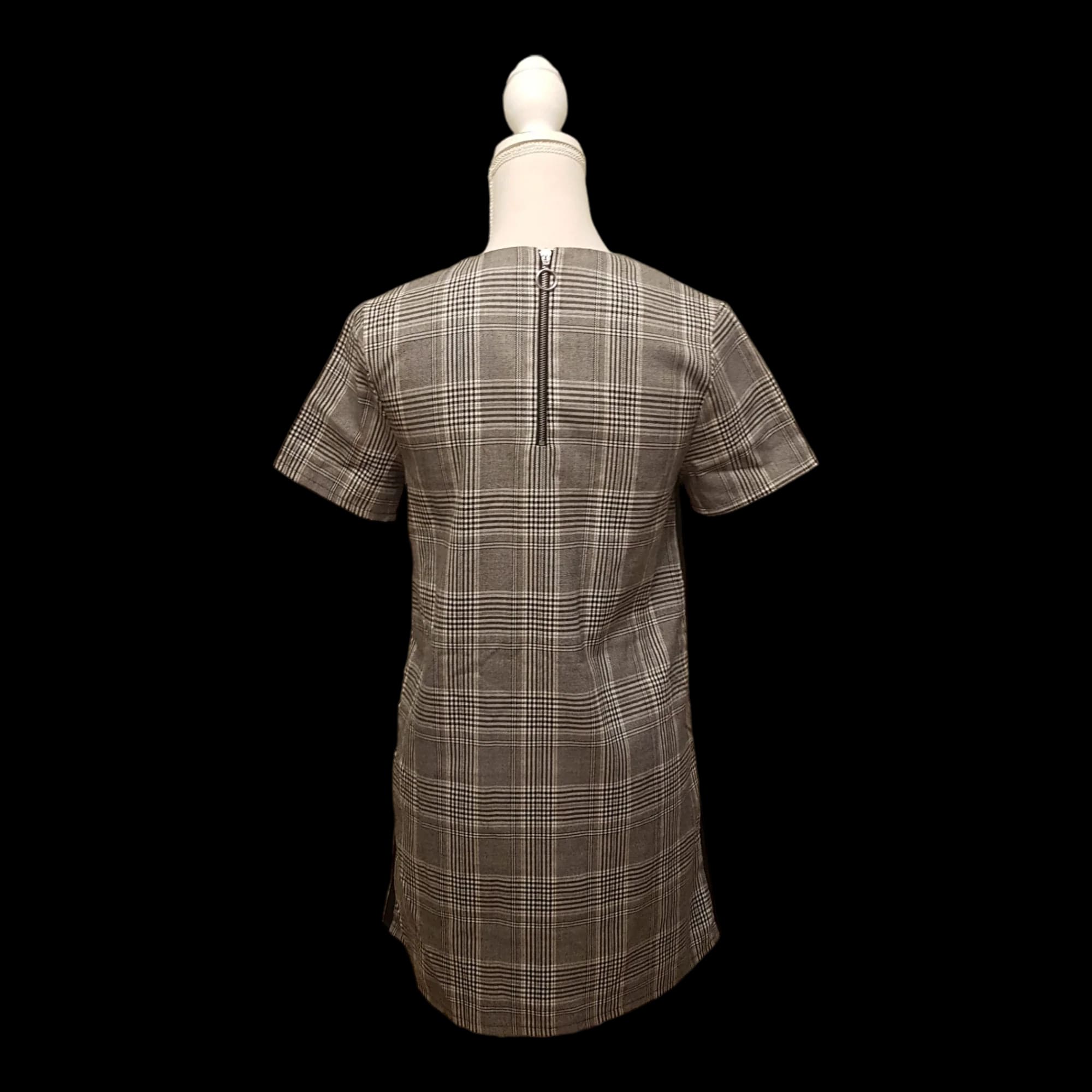 Primark Grey Checked Shift Dress UK 6 - Dresses - 2 - 1813