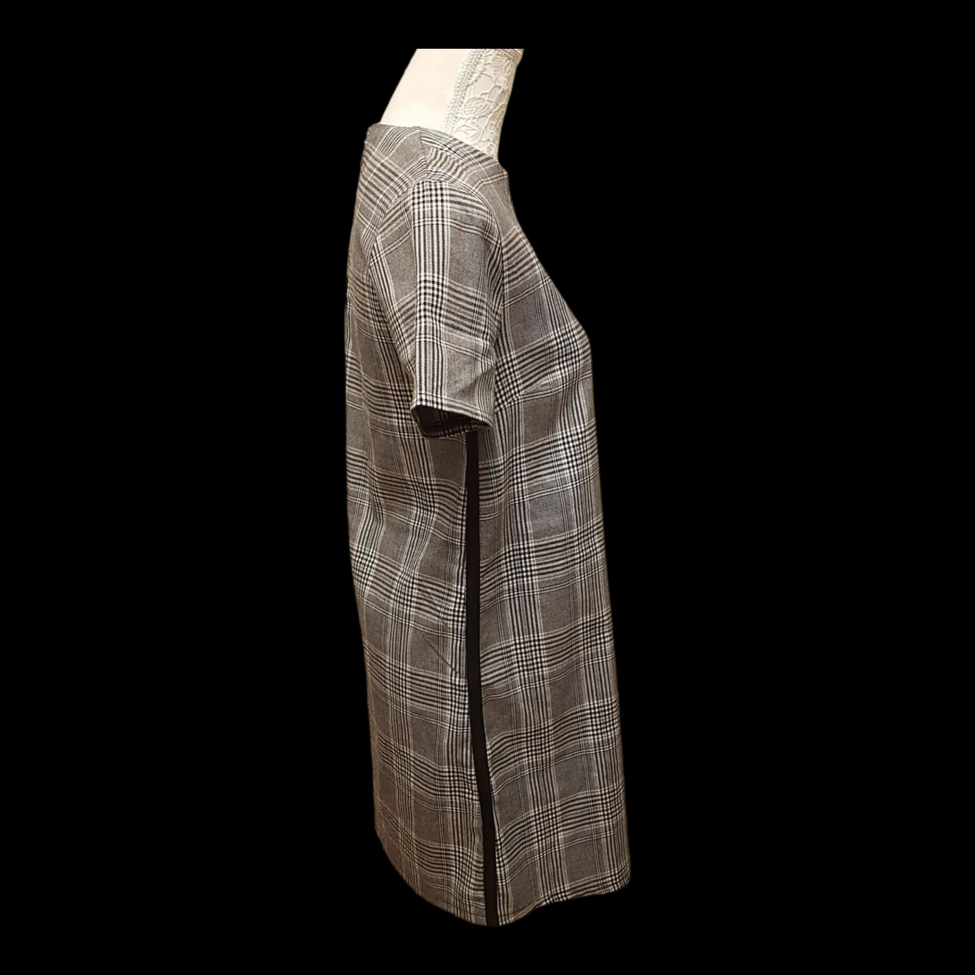 Primark Grey Checked Shift Dress UK 6 - Dresses - 4 - 1813