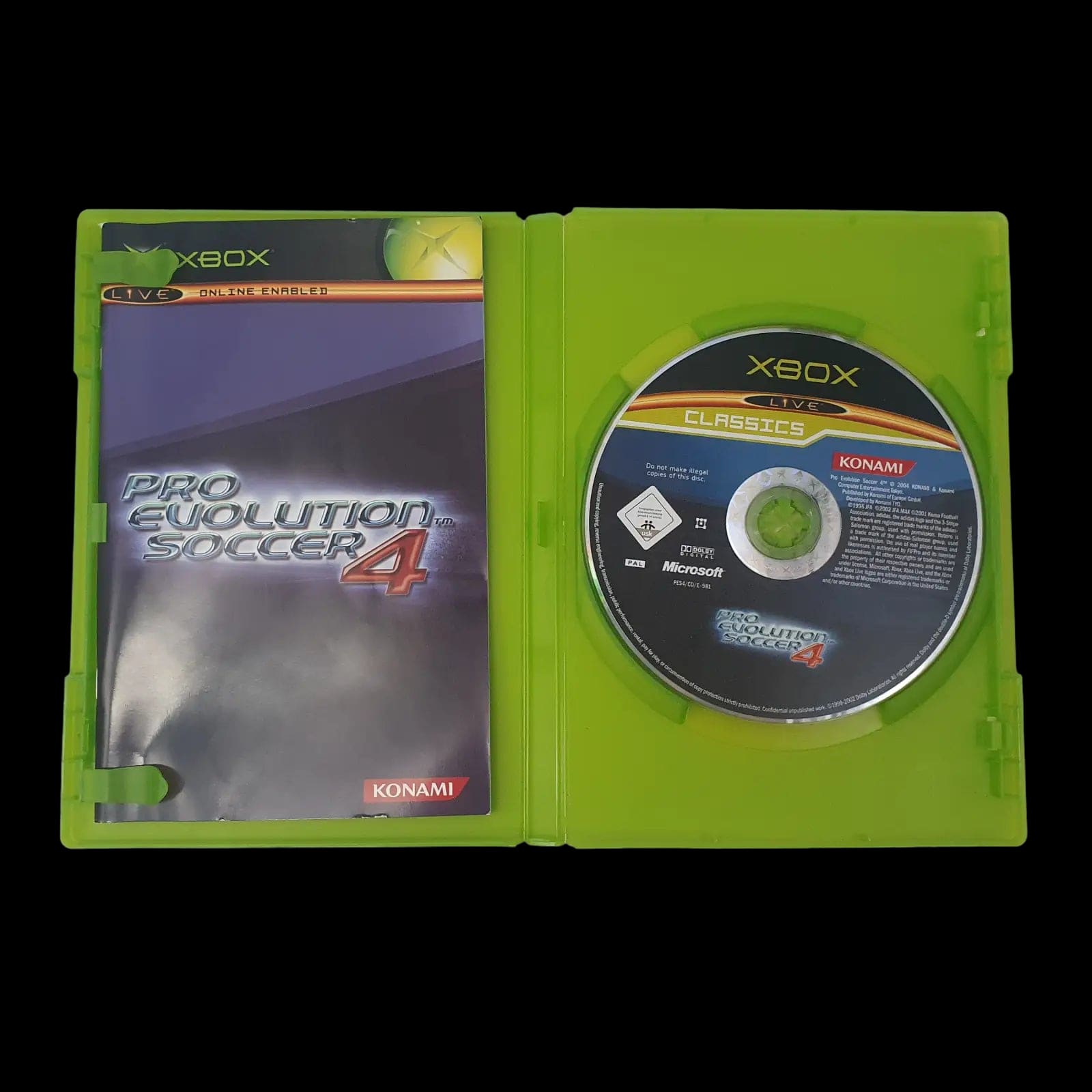 Pro Evolution Soccer 4 Microsoft Xbox Original Konami 2002