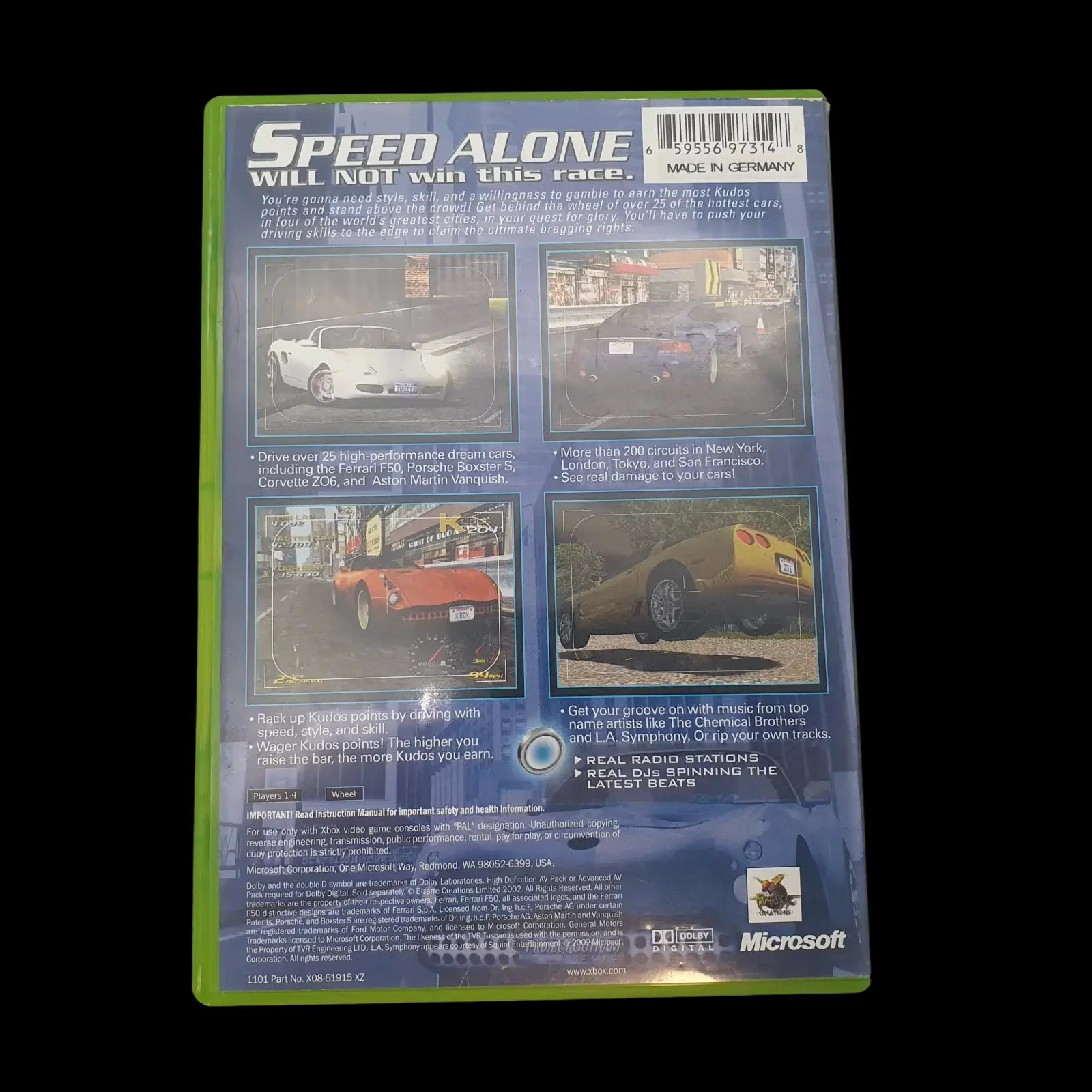 Project Gotham Racing Xbox Original Bizarre Creations 2002