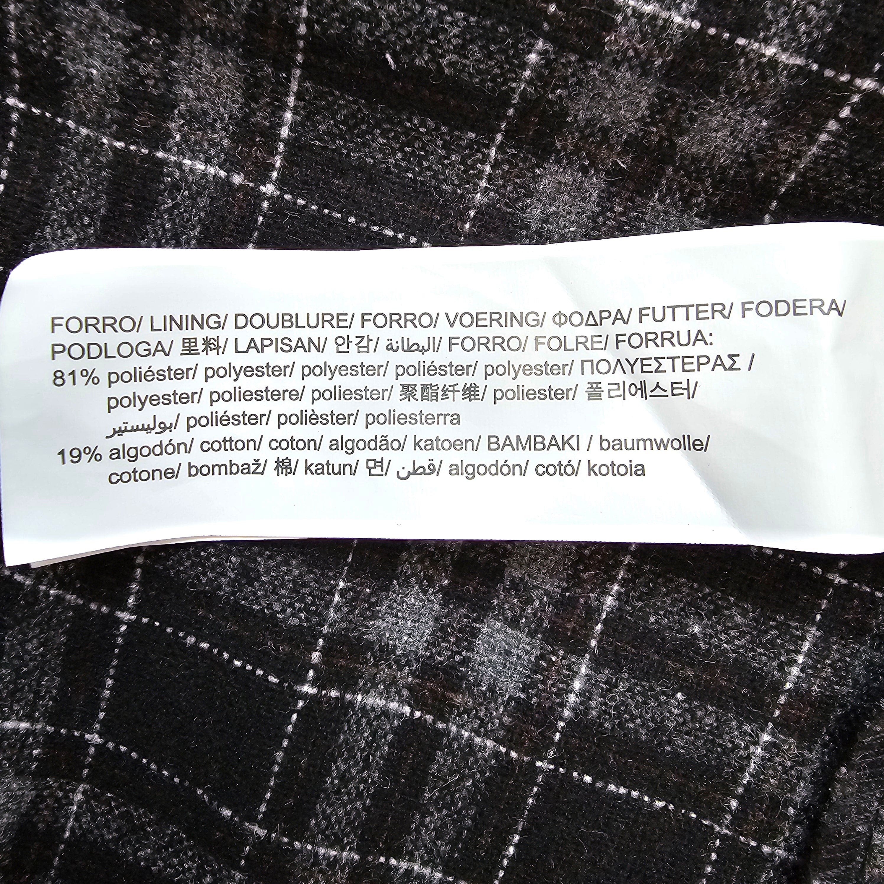 Pull&Bear Black Grey Check Pinafore Dress UK Small