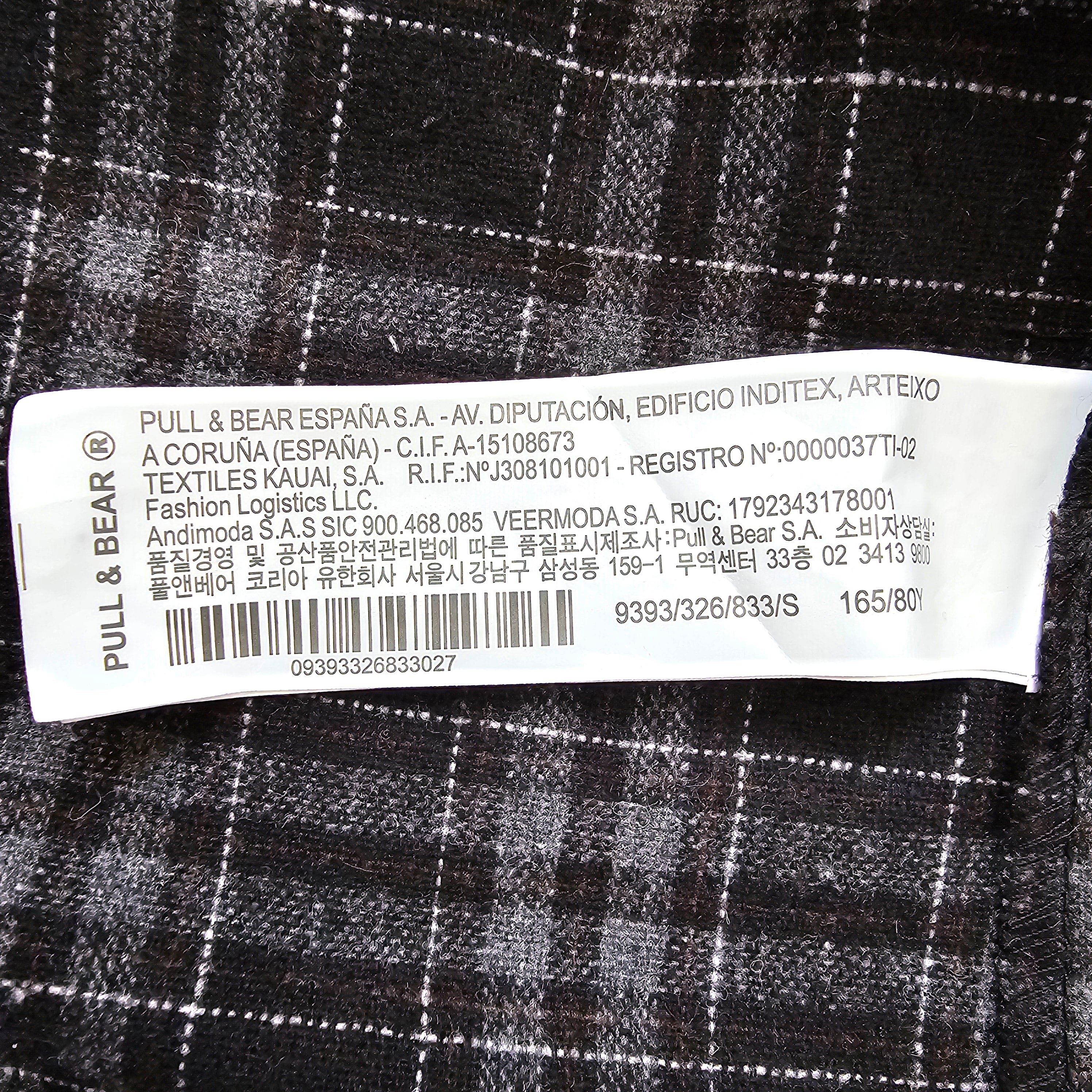 Pull&Bear Black Grey Check Pinafore Dress UK Small