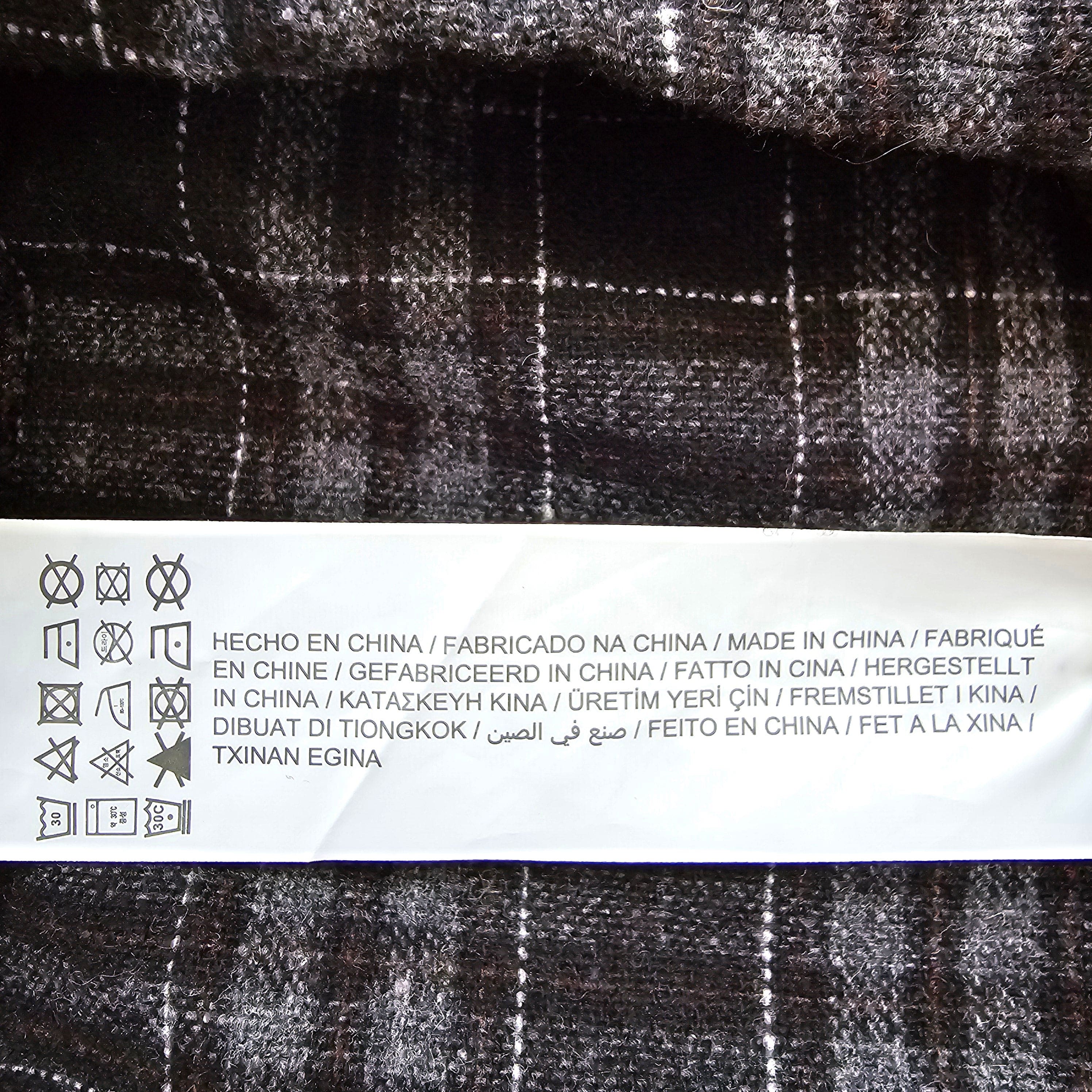 Pull&Bear Black Grey Check Pinafore Dress UK Small