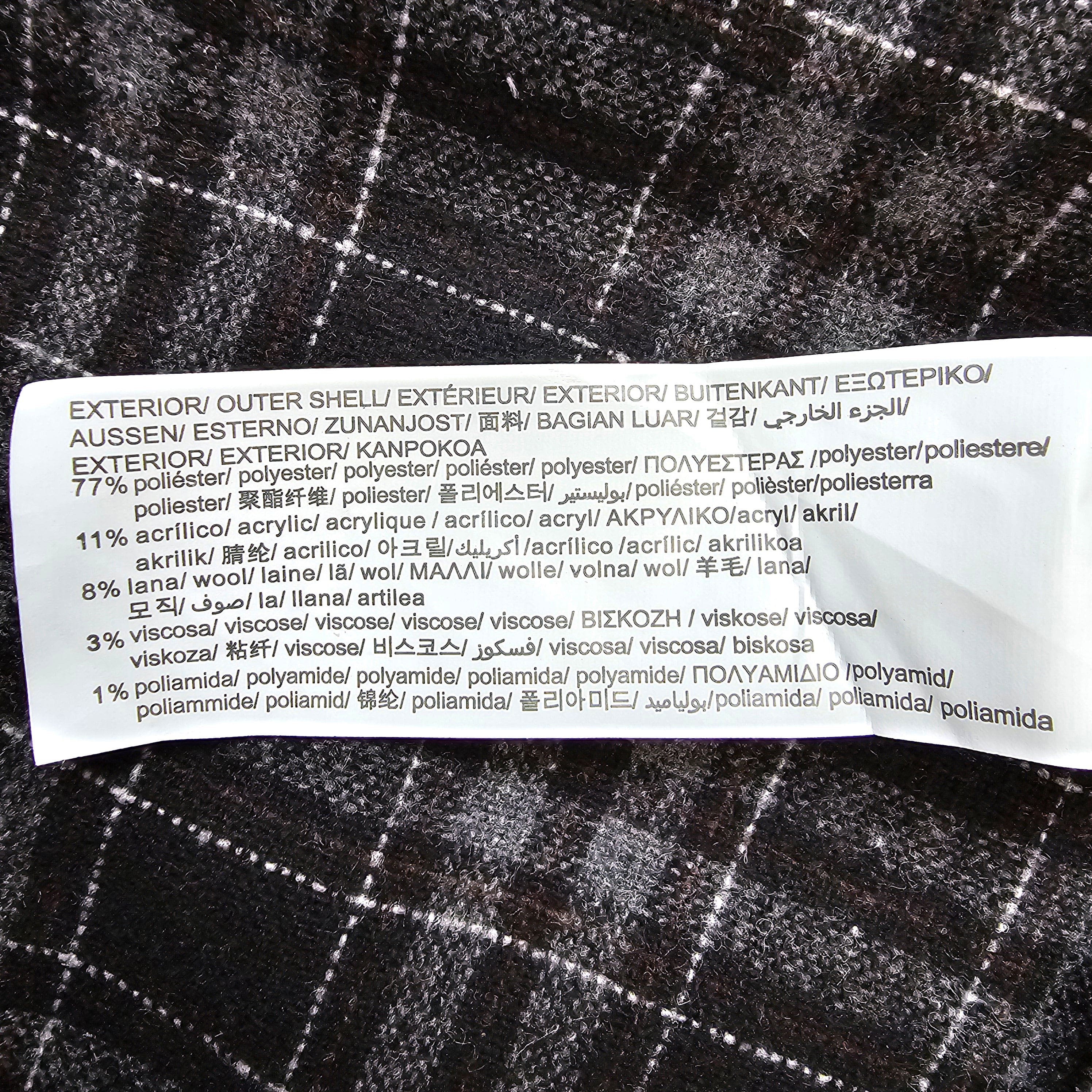 Pull&Bear Black Grey Check Pinafore Dress UK Small