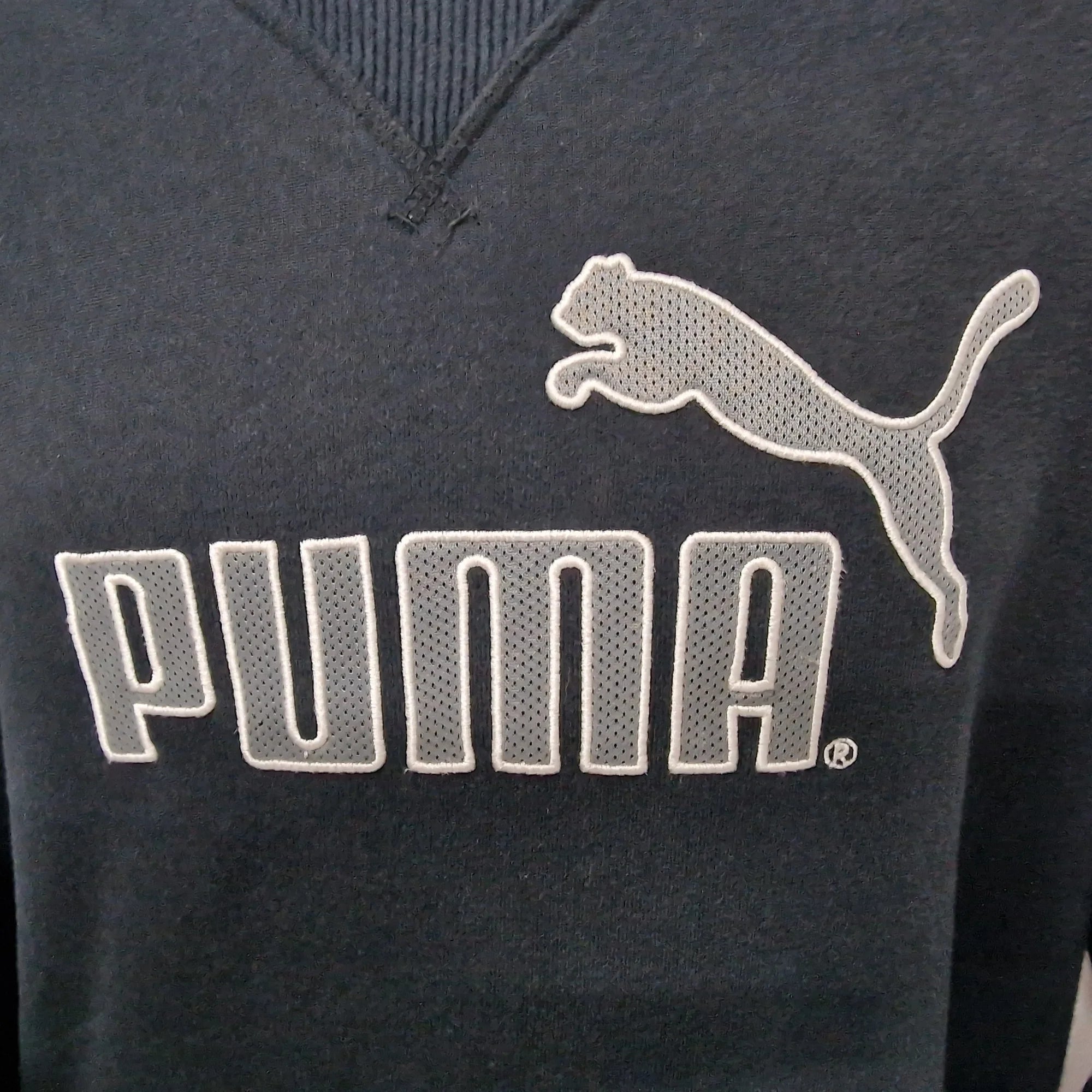 Puma Blue Crew Neck Jumper UK 2XL Vintage - Jumpers - 5