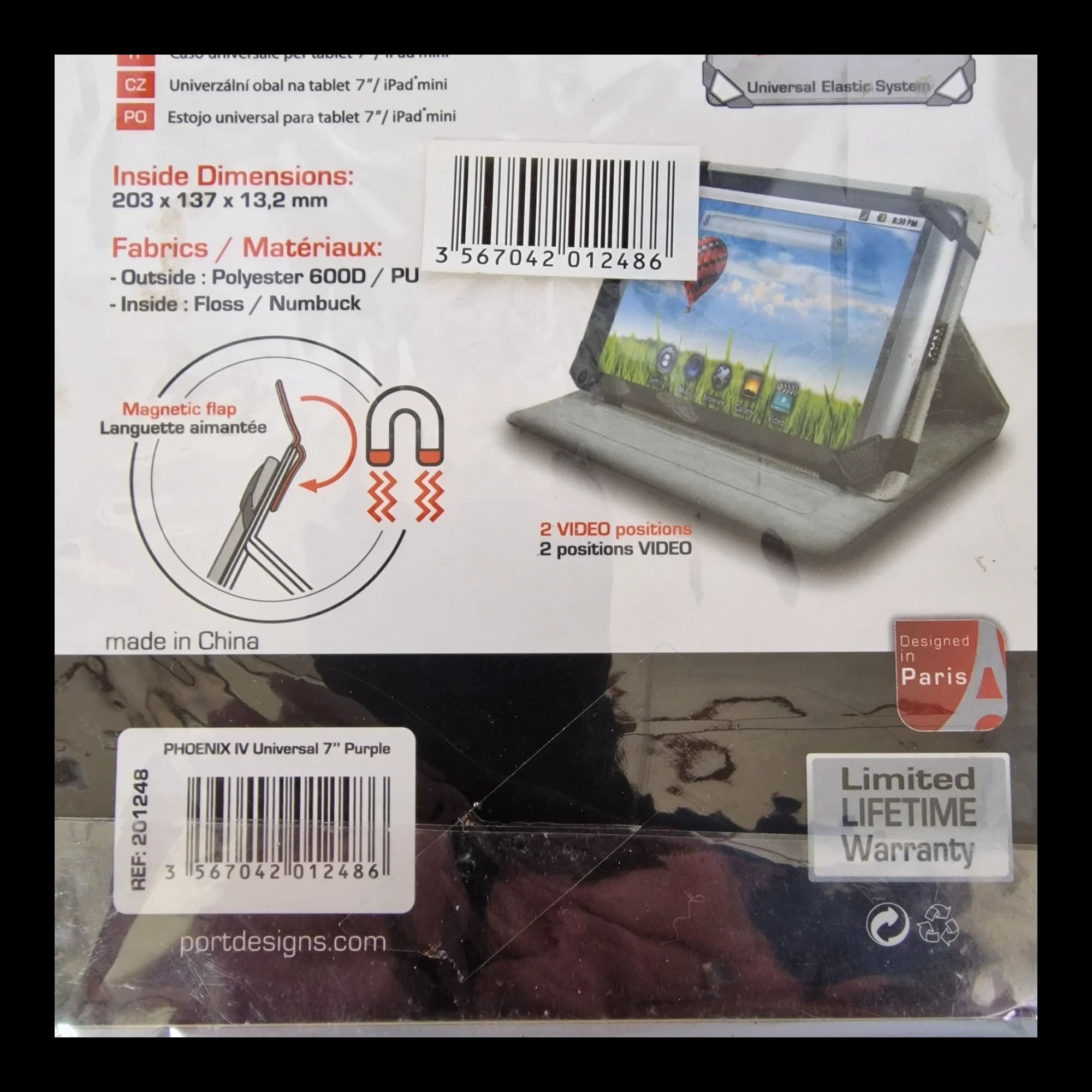 Purple Fabric Phoenix Iv Universal 7 Inch Tablet Case