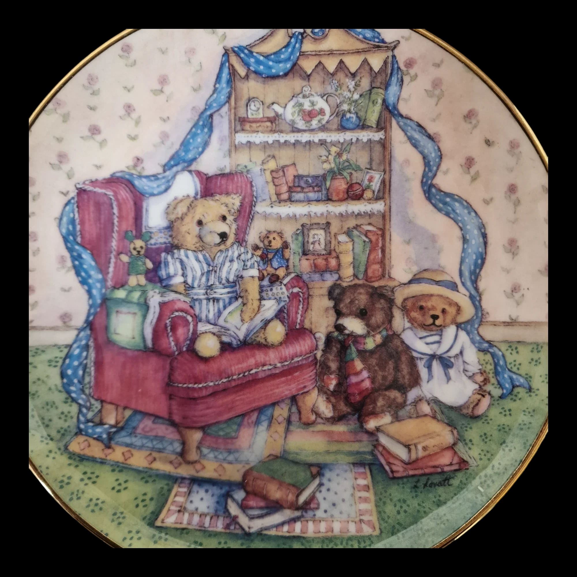 Queens Colour Box Tales Of Teddies Ornamental Plate - 3
