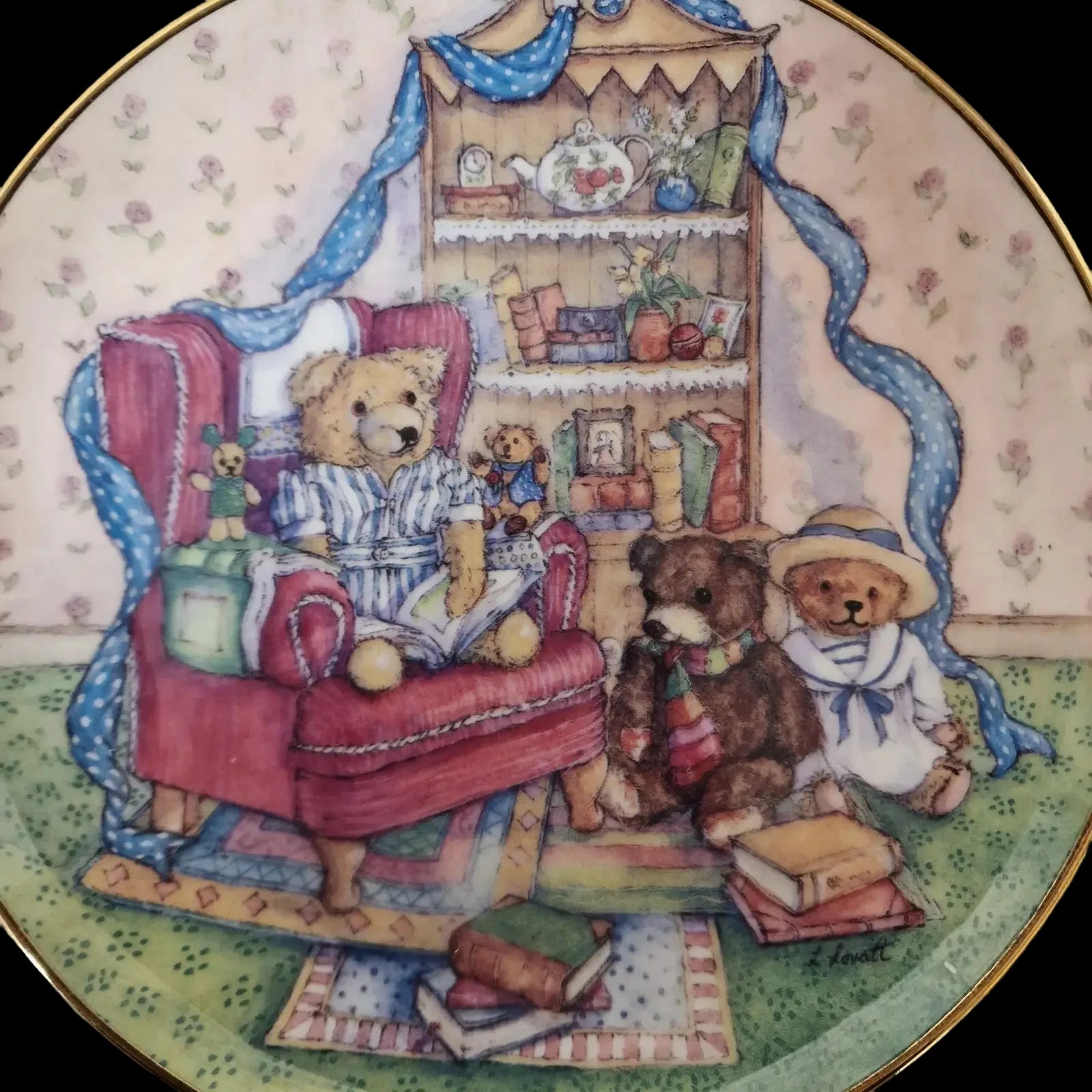Queens Colour Box Tales Of Teddies Ornamental Plate - 2