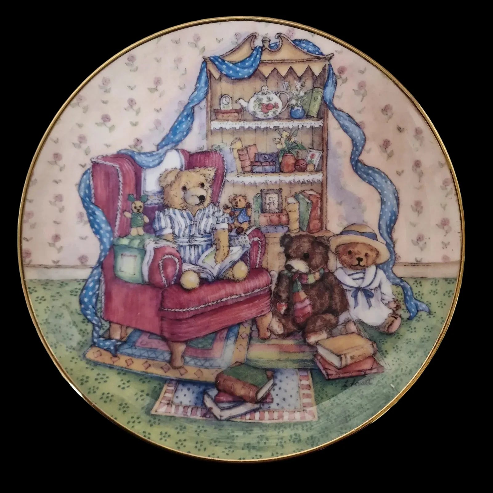 Queens Colour Box Tales Of Teddies Ornamental Plate - 1