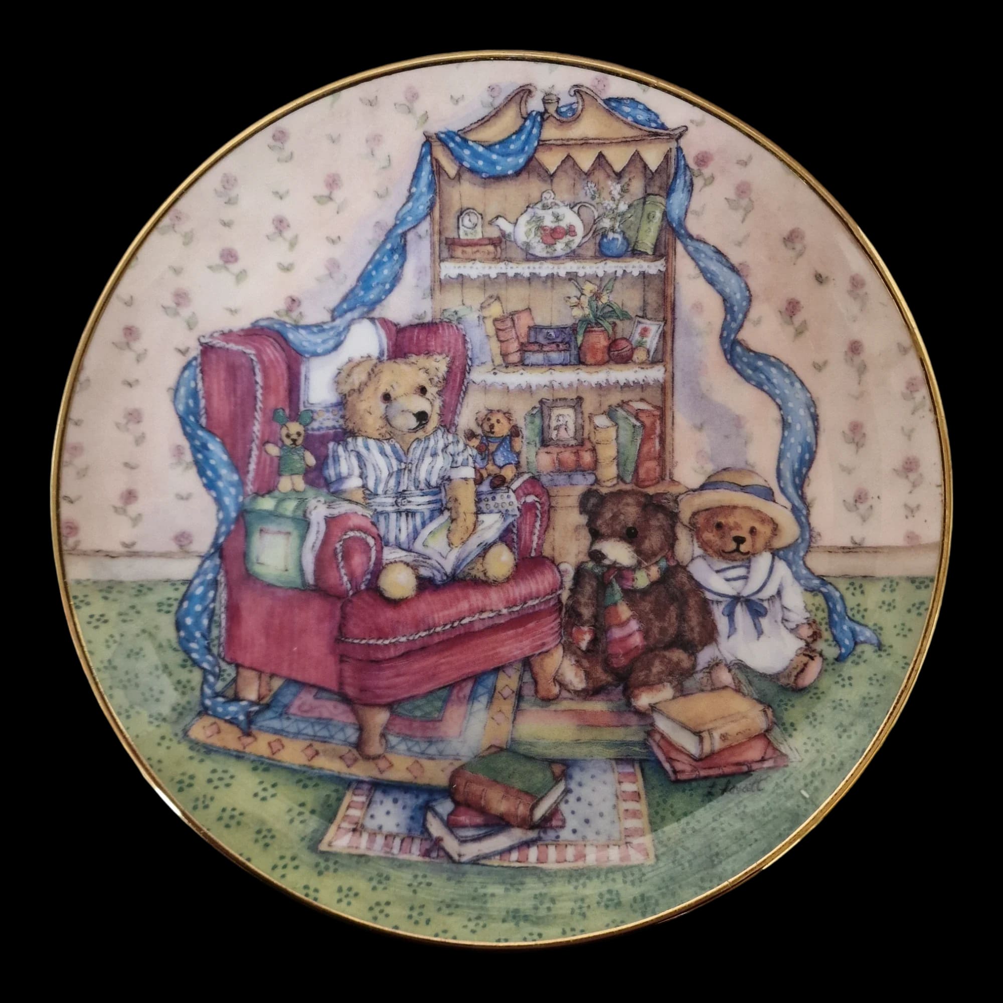 Queens Colour Box Tales Of Teddies Ornamental Plate - 1