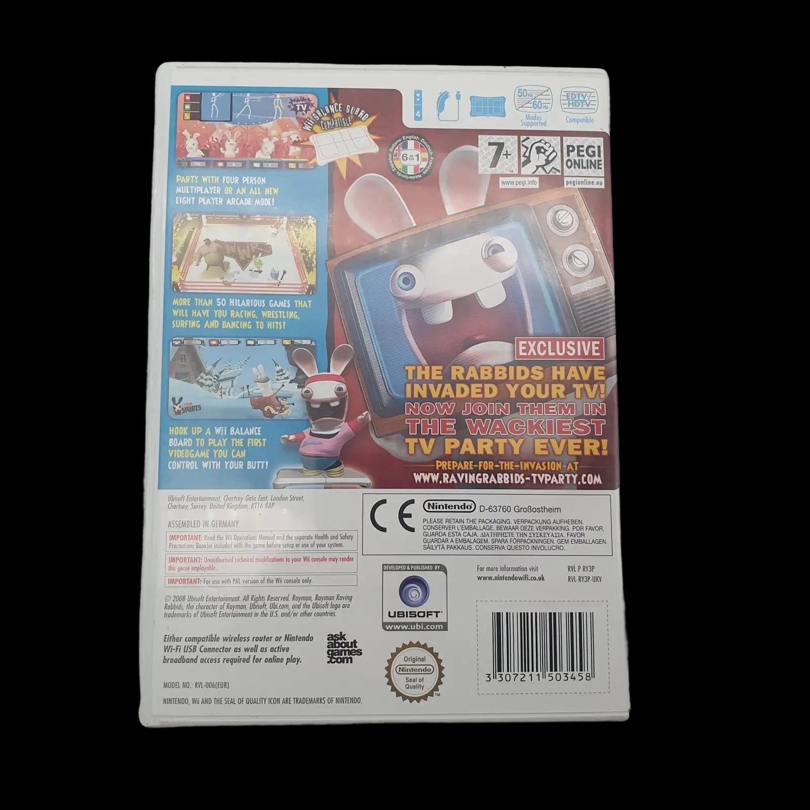 Raving Rabbids Tv Party Nintendo Wii Ubisoft 2008 Video