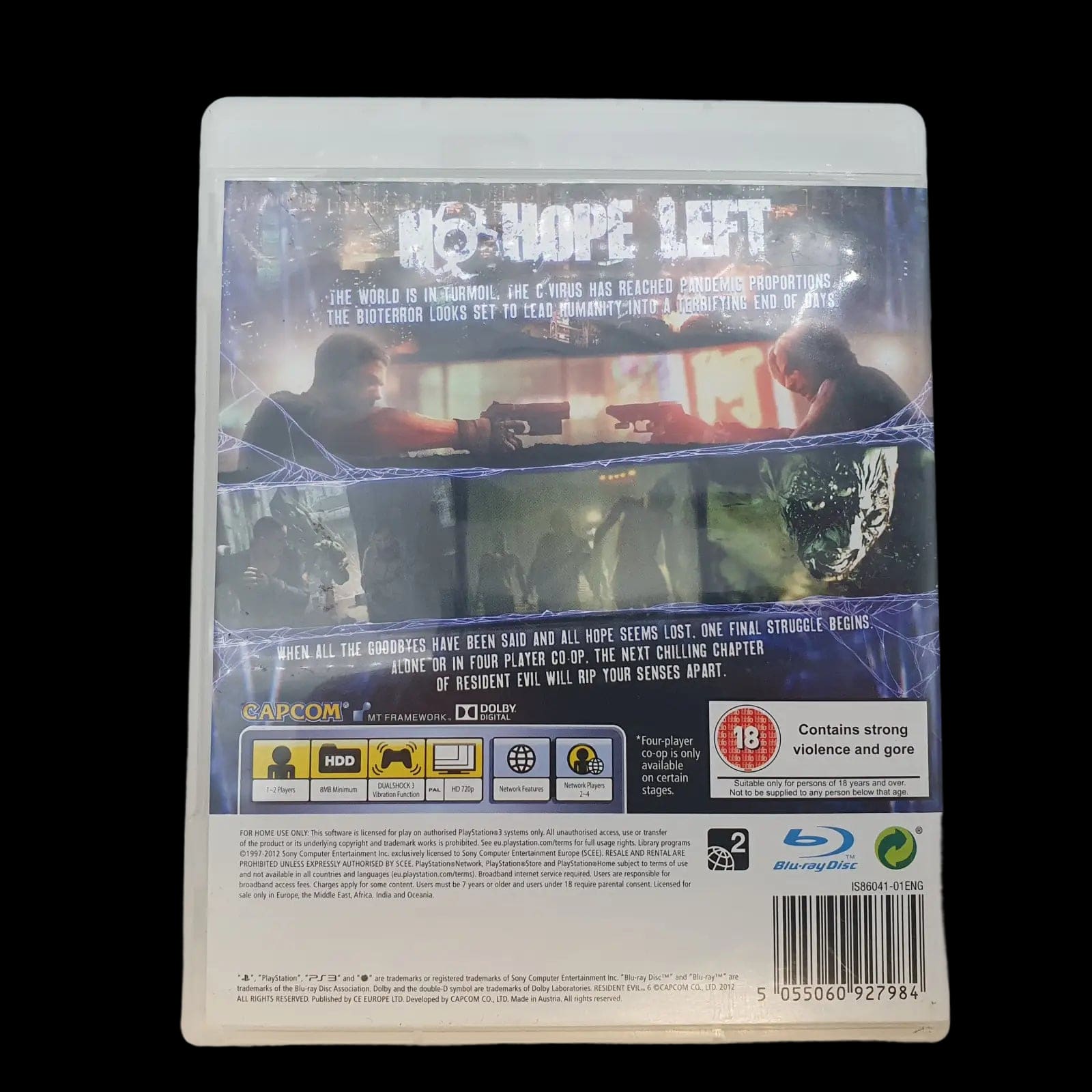 Resident Evil 6 Sony Playstation 3 Capcom 2012 Video Game