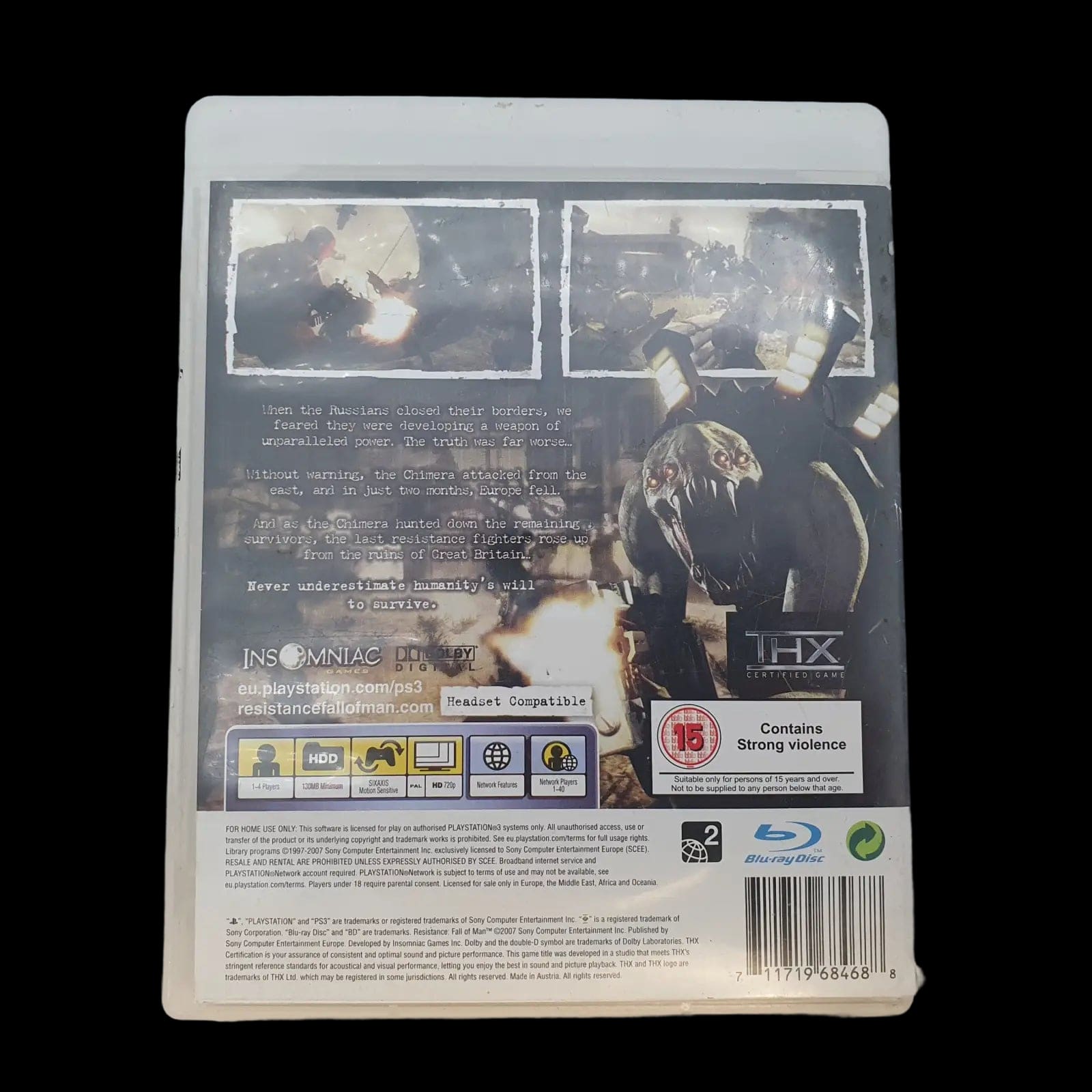 Resistance Fall Of Man Sony Playstation 3 Insomniac Games