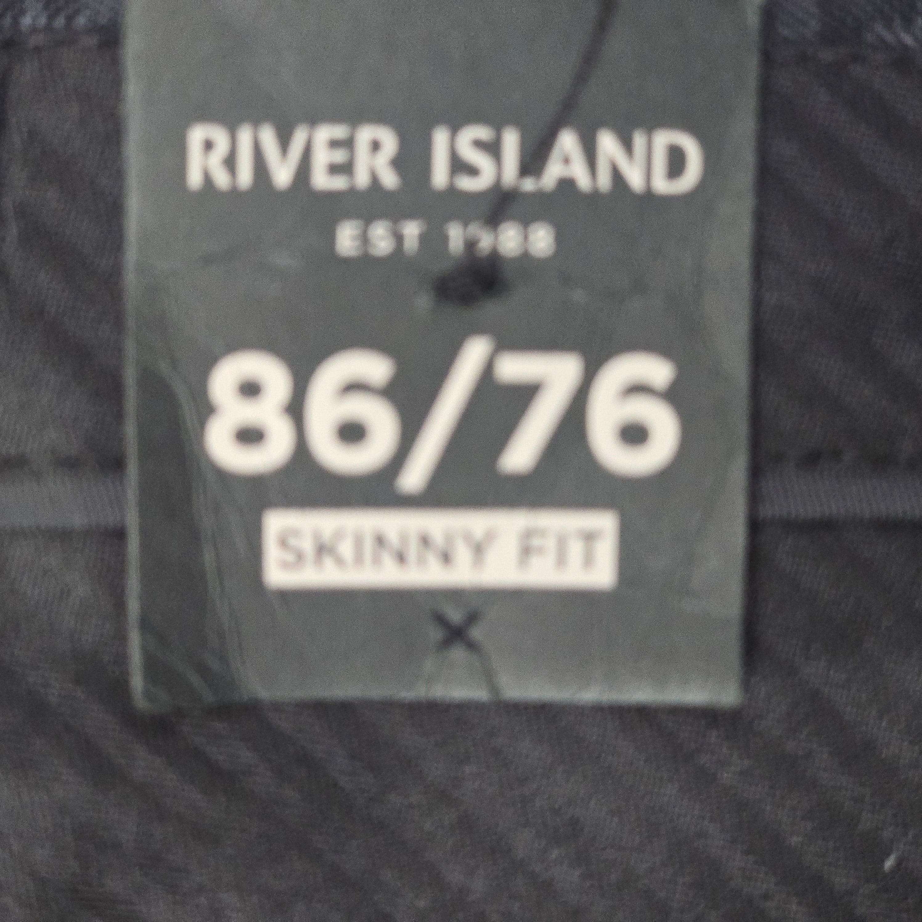 River Island Mens Black Trousers UK 34S - 8 - 3568