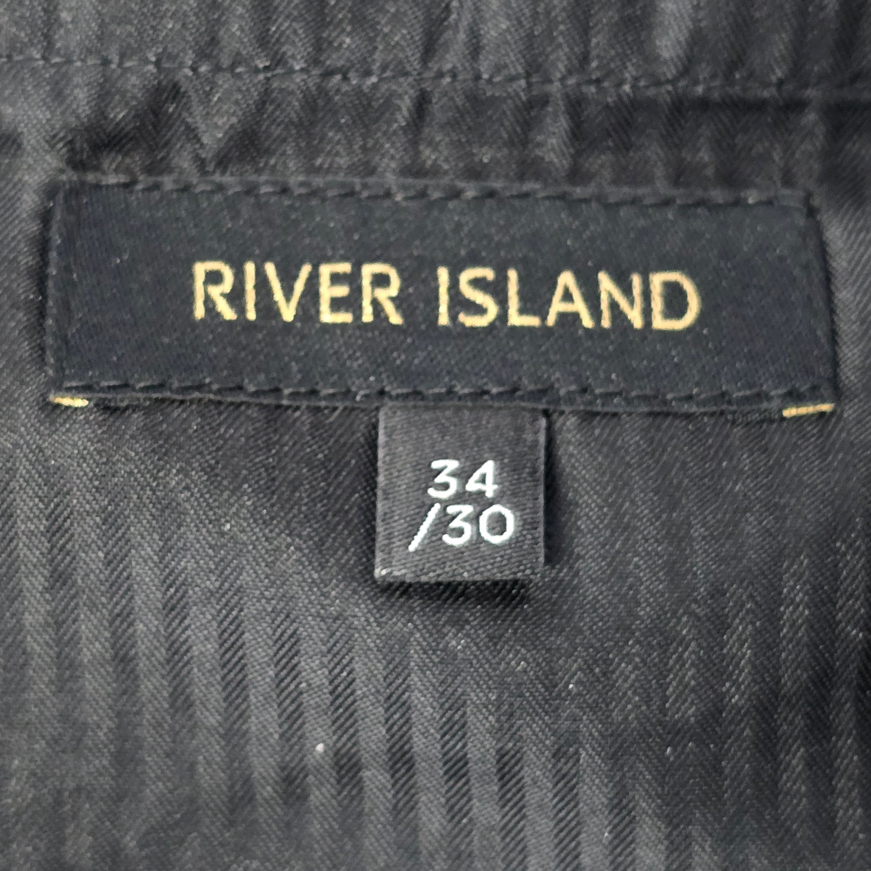 River Island Mens Black Trousers UK 34S - 9 - 3568