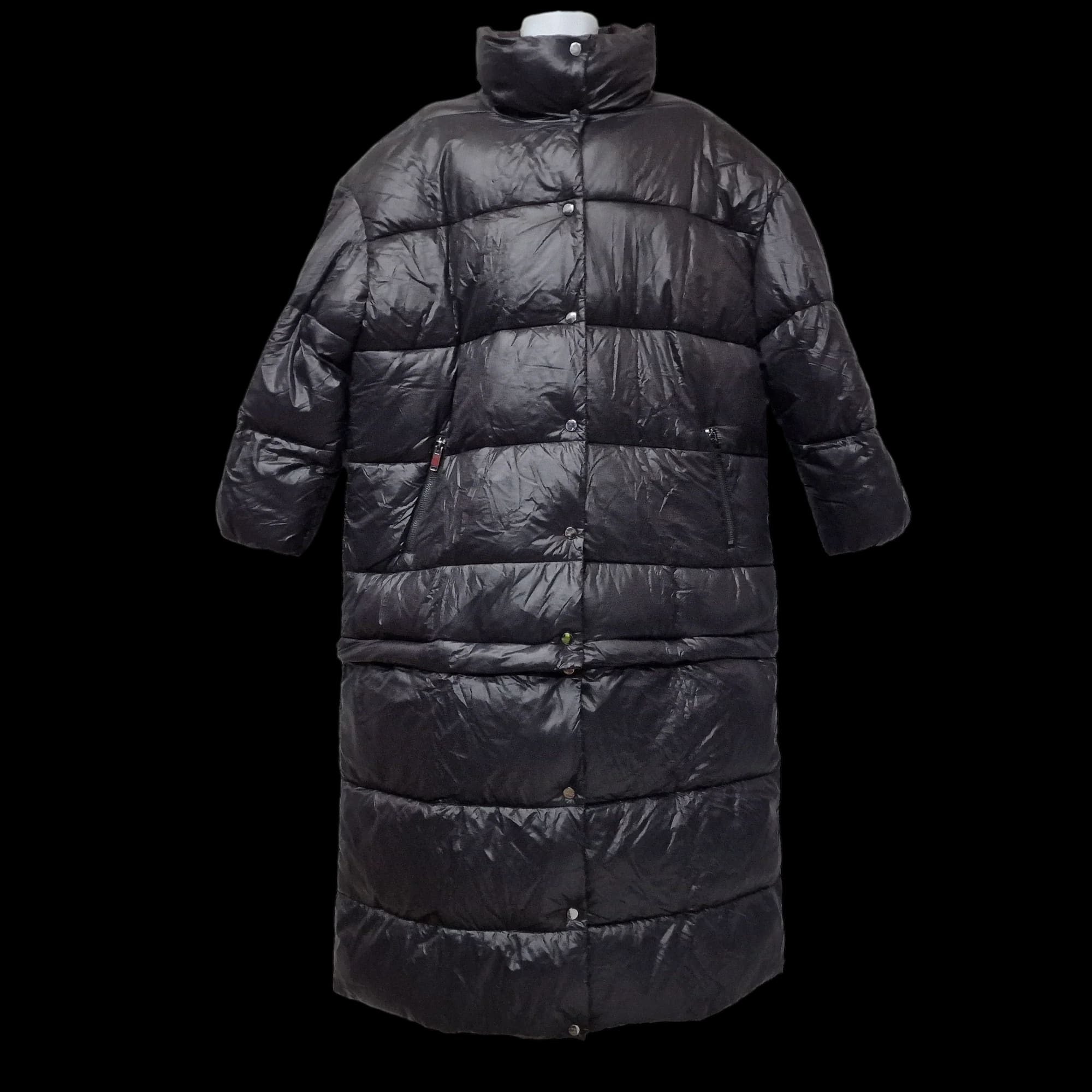 River Island Womens Black RI Studio 2 in 1 Puffer Coat UK