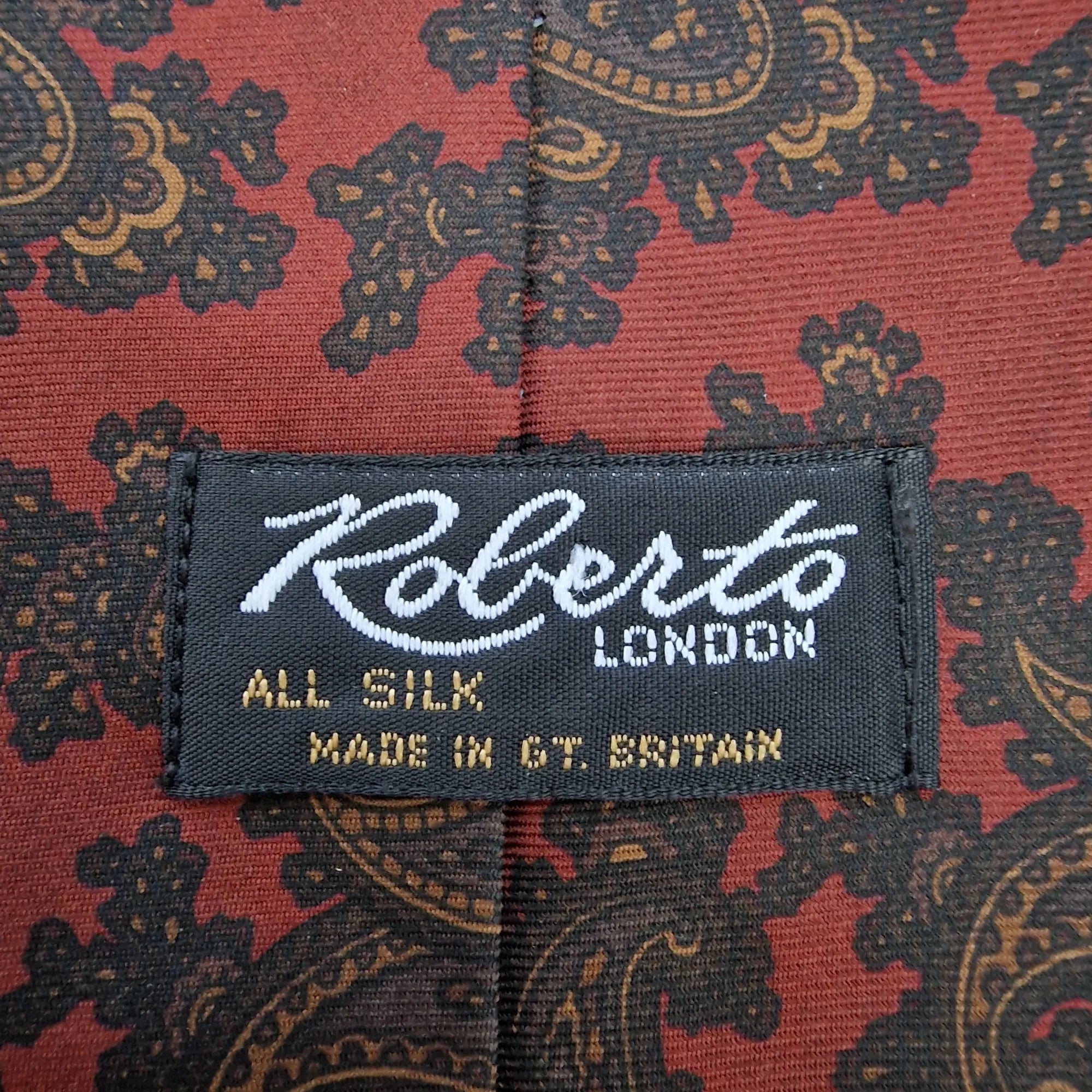 Roberto Of London Silk Paisley Necktie - Ties - 4 - 3120