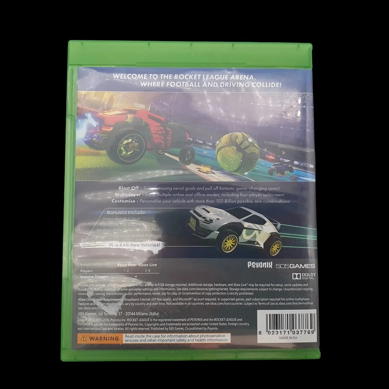 Rocket League Microsoft Xbox One 505 Games 2016 Video Game
