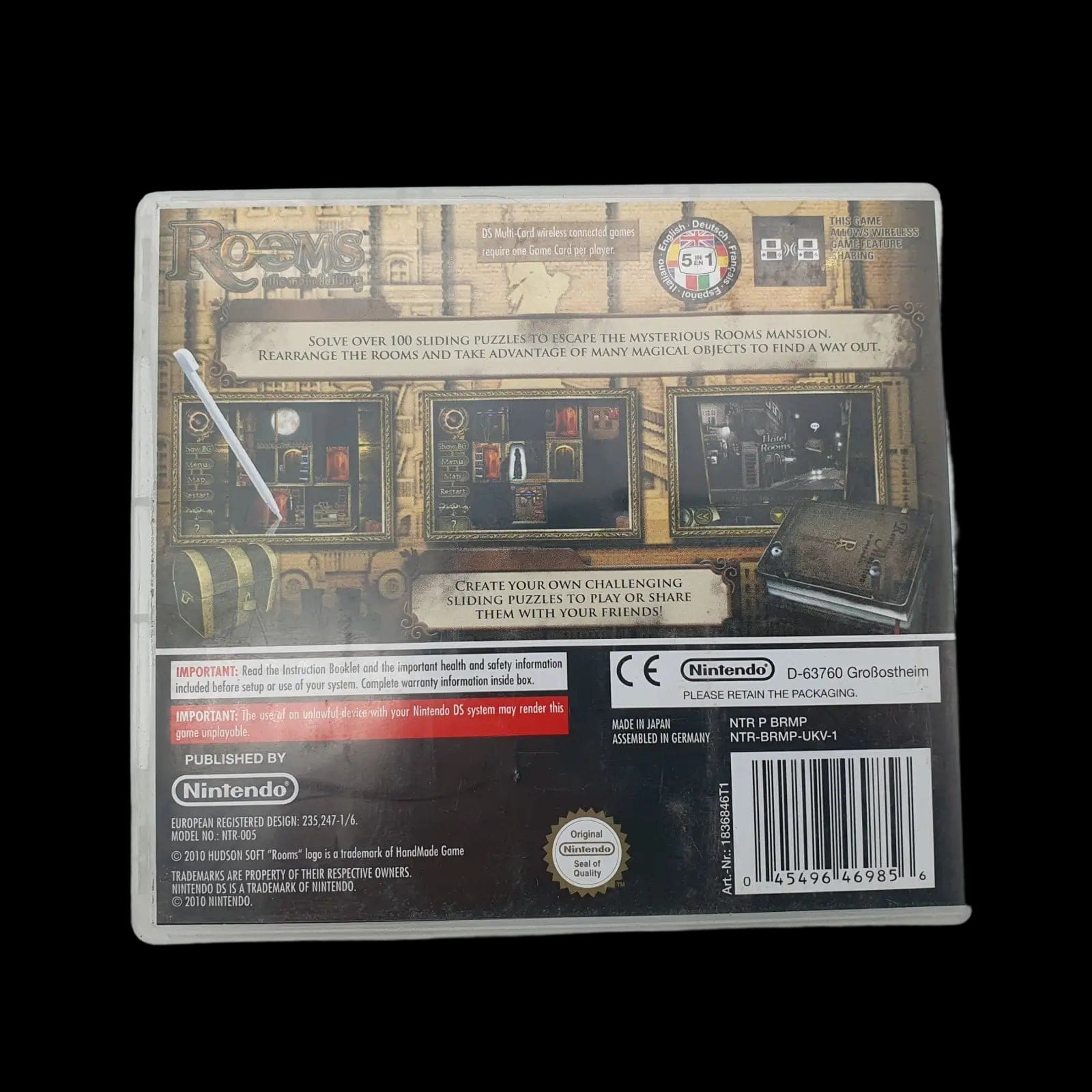 Rooms The Main Building Nintendo Ds Hudson Soft 2010 Cib