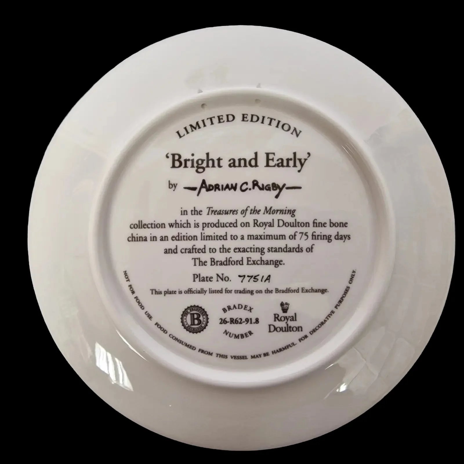 Royal Doulton Bright And Early Birds Ornamental Plate - 3