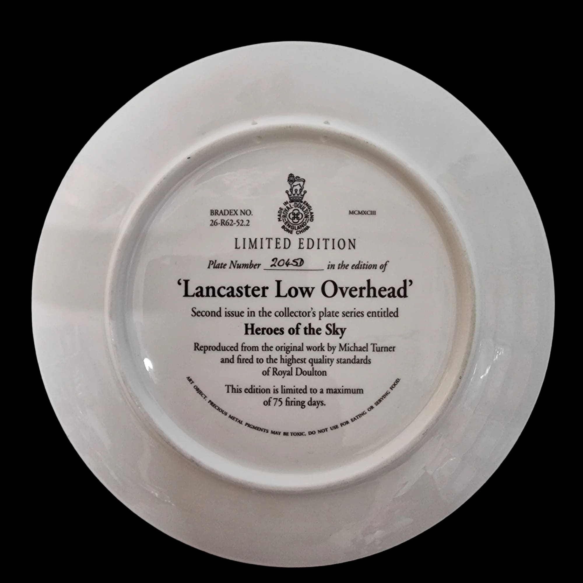 Royal Doulton Lancaster Low Overhead Ornamental Plate - 2