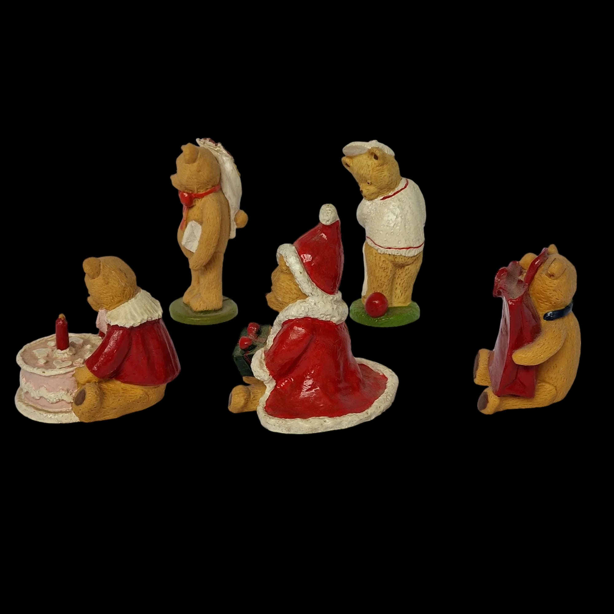 Rr Hill Five Ceramic Bear Christmas Birthday Cricket