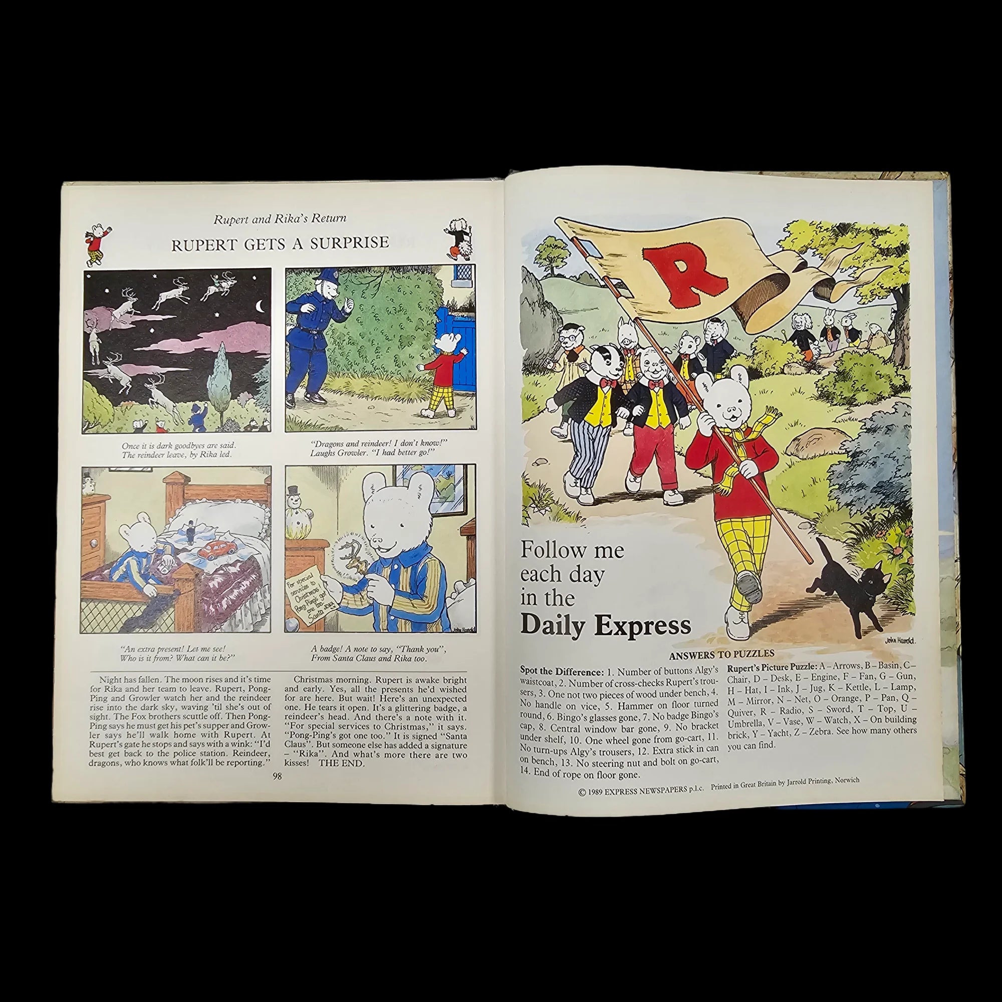 Rupert Bear Daily Express Annual 54 1989 0850791871 Vintage