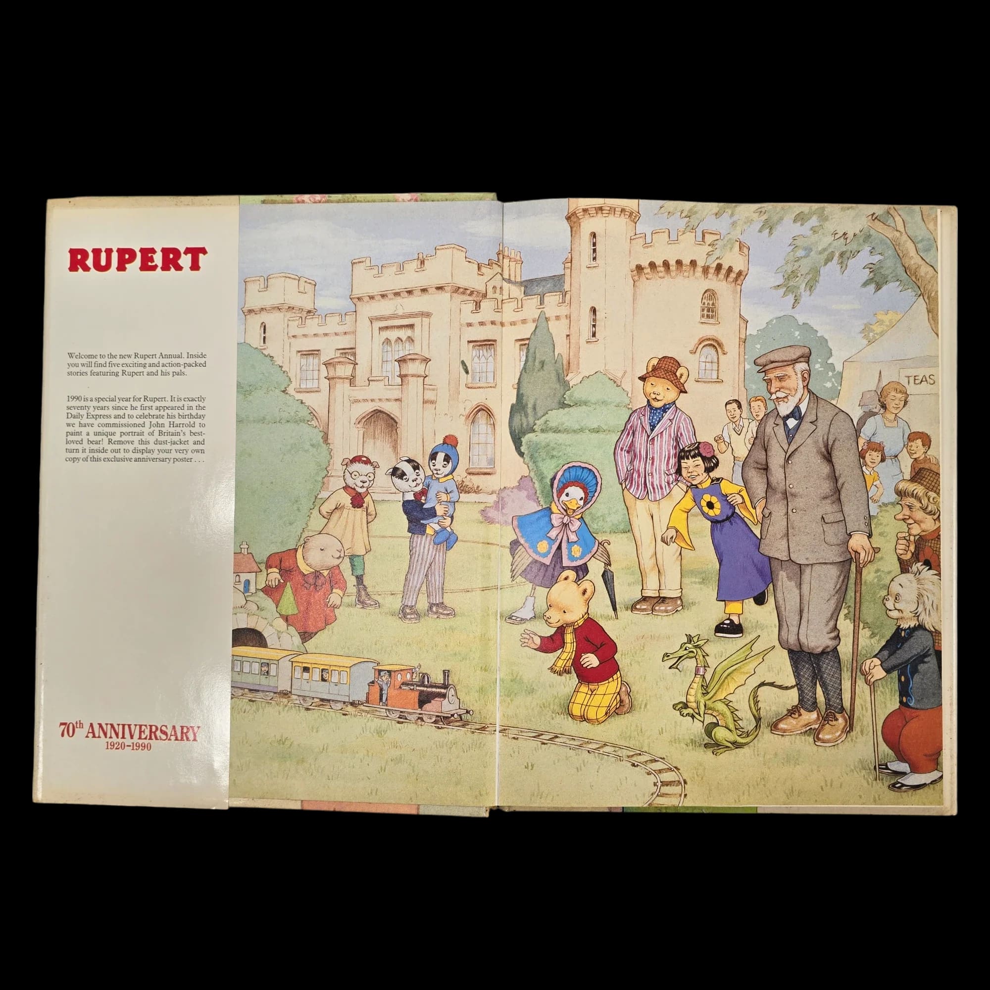 Rupert Bear Daily Express Annual 55 1990 70th Anniversary