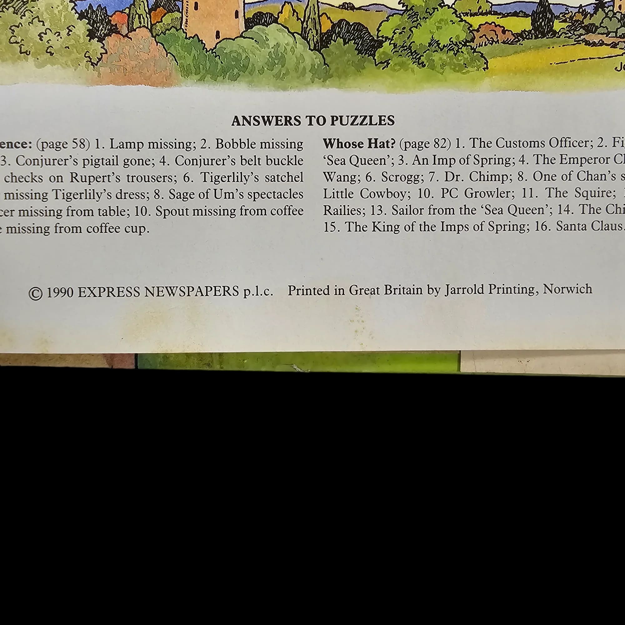 Rupert Bear Daily Express Annual 55 1990 70th Anniversary