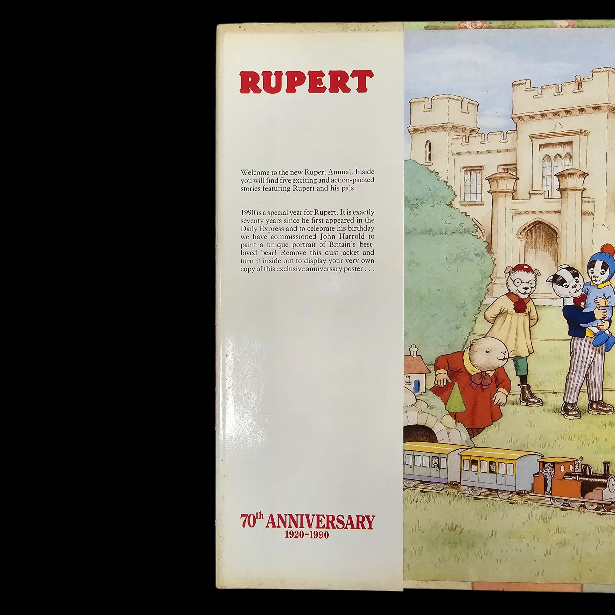 Rupert Bear Daily Express Annual 55 1990 70th Anniversary