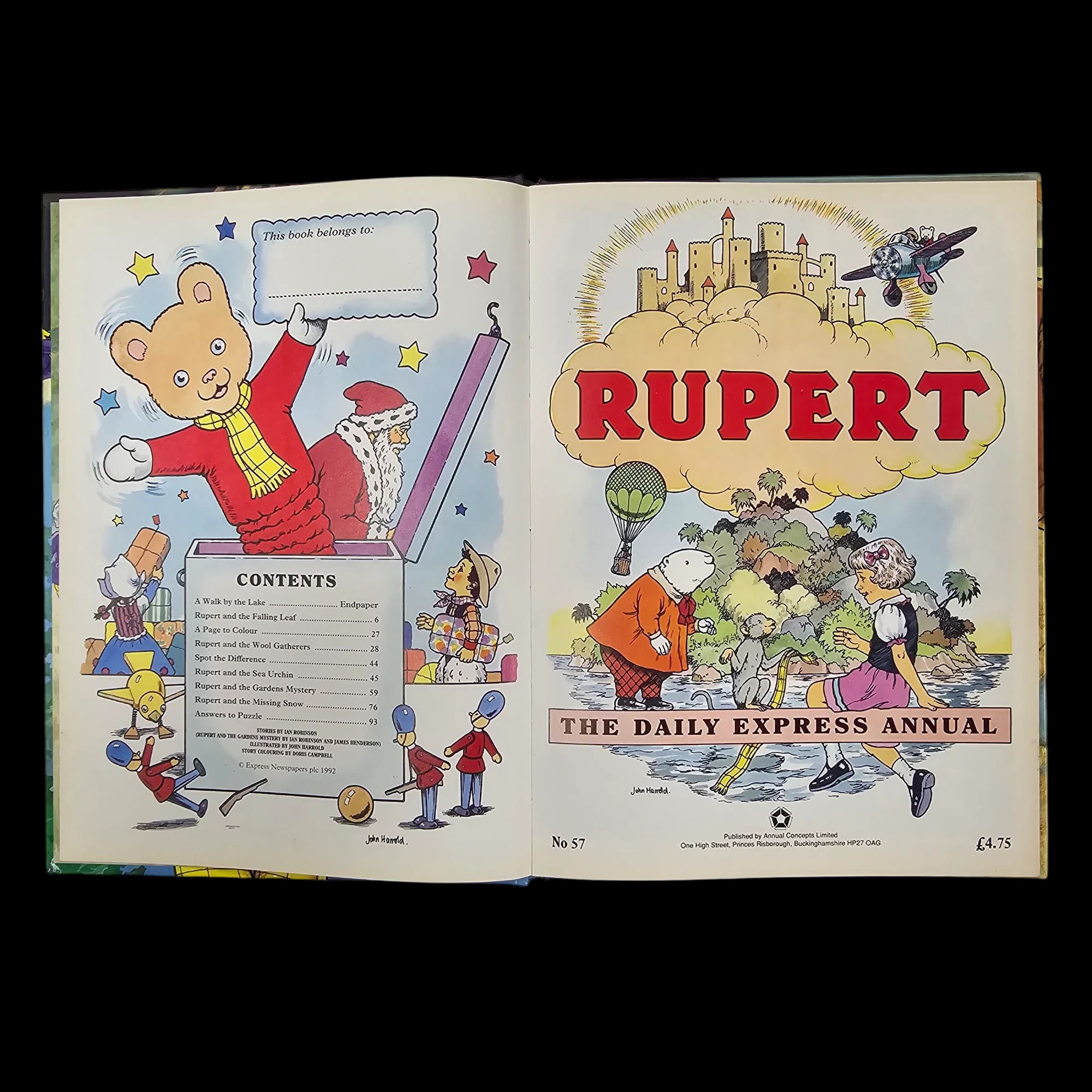 Rupert Bear Daily Express Annual 57 1992 1874507007 Vintage