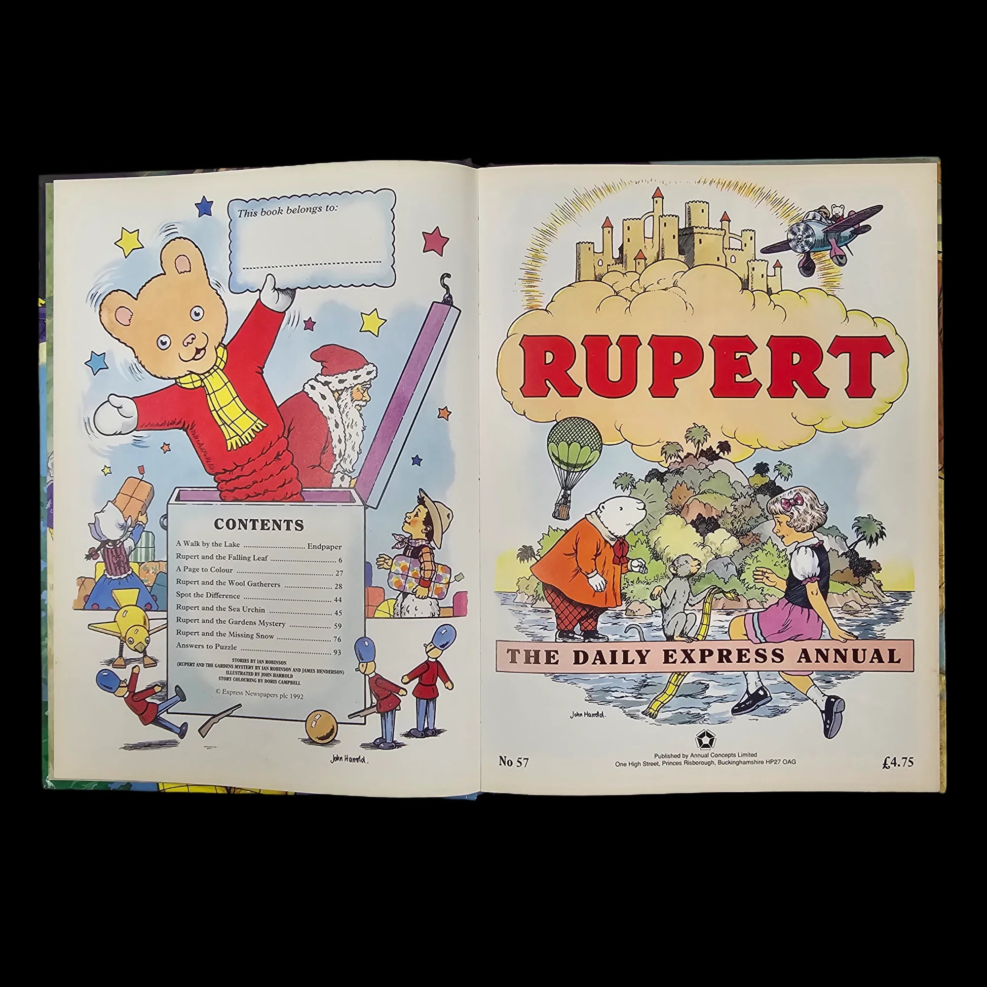 Rupert Bear Daily Express Annual 57 1992 1874507007 Vintage